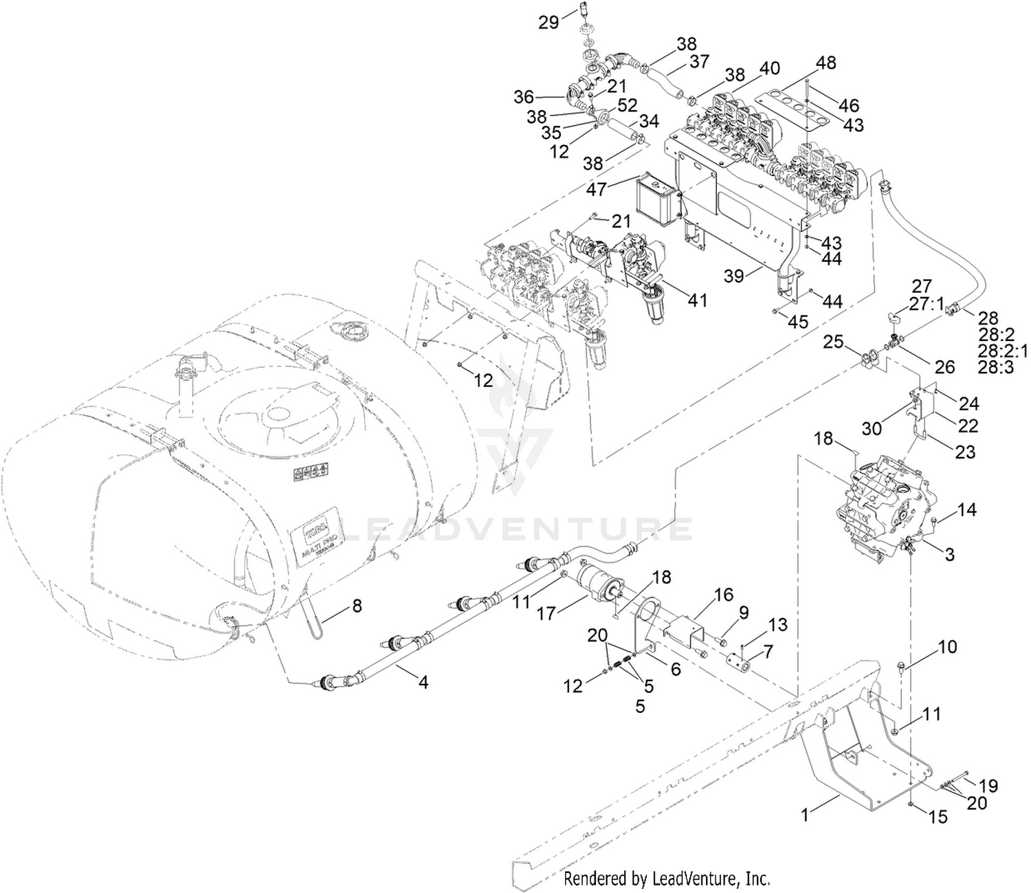 Spray Pump and Valve Assembly