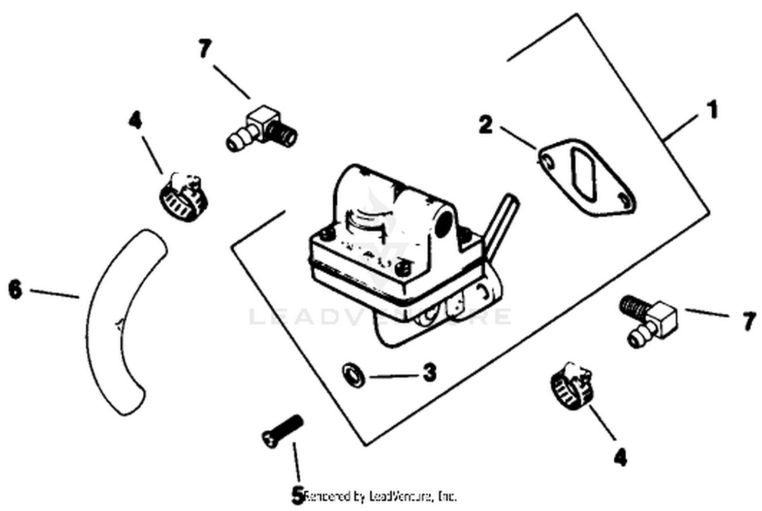 Fuel Pump-Kohler Engine Model No. M16 Spec. No. 711 526