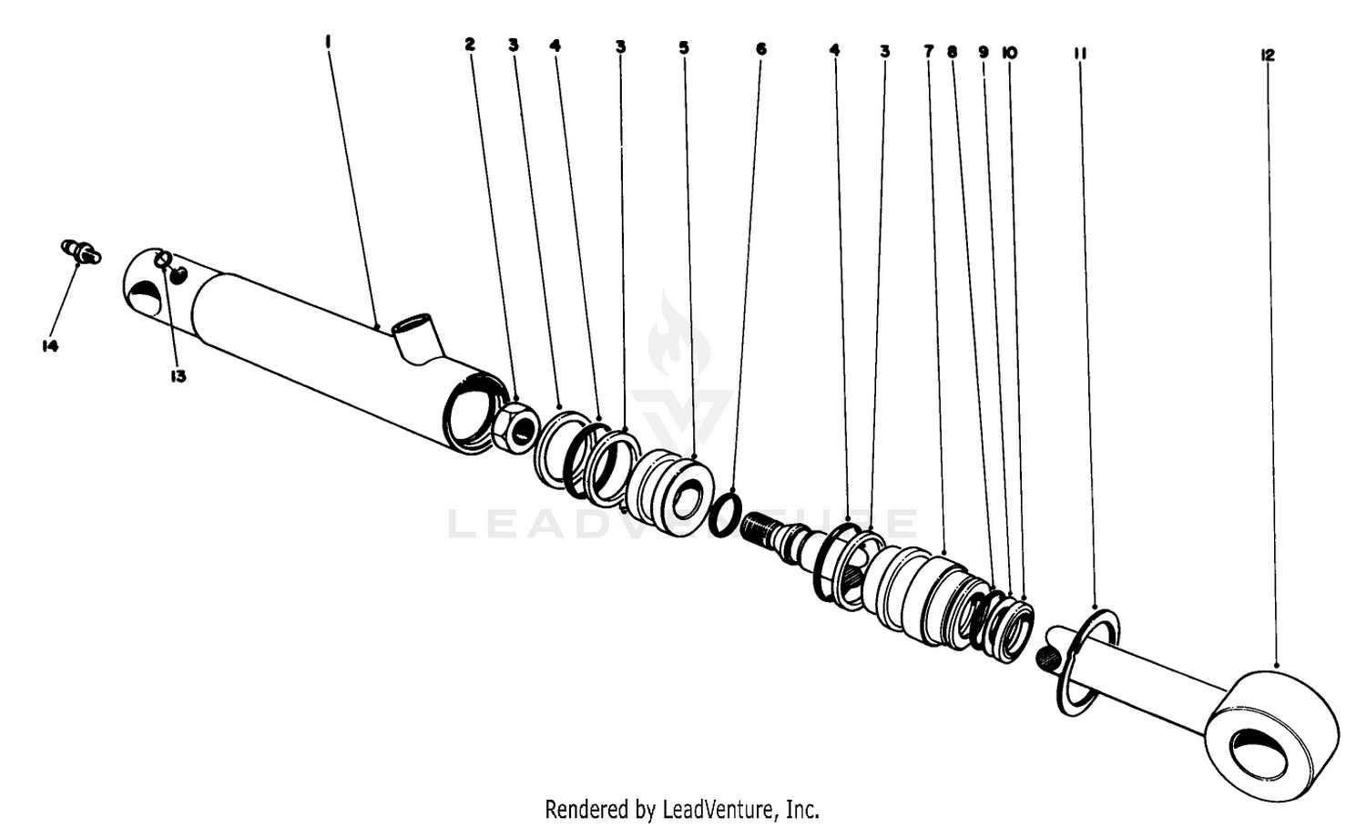 Hydraulic Cylinder-Rear No. 43-5260