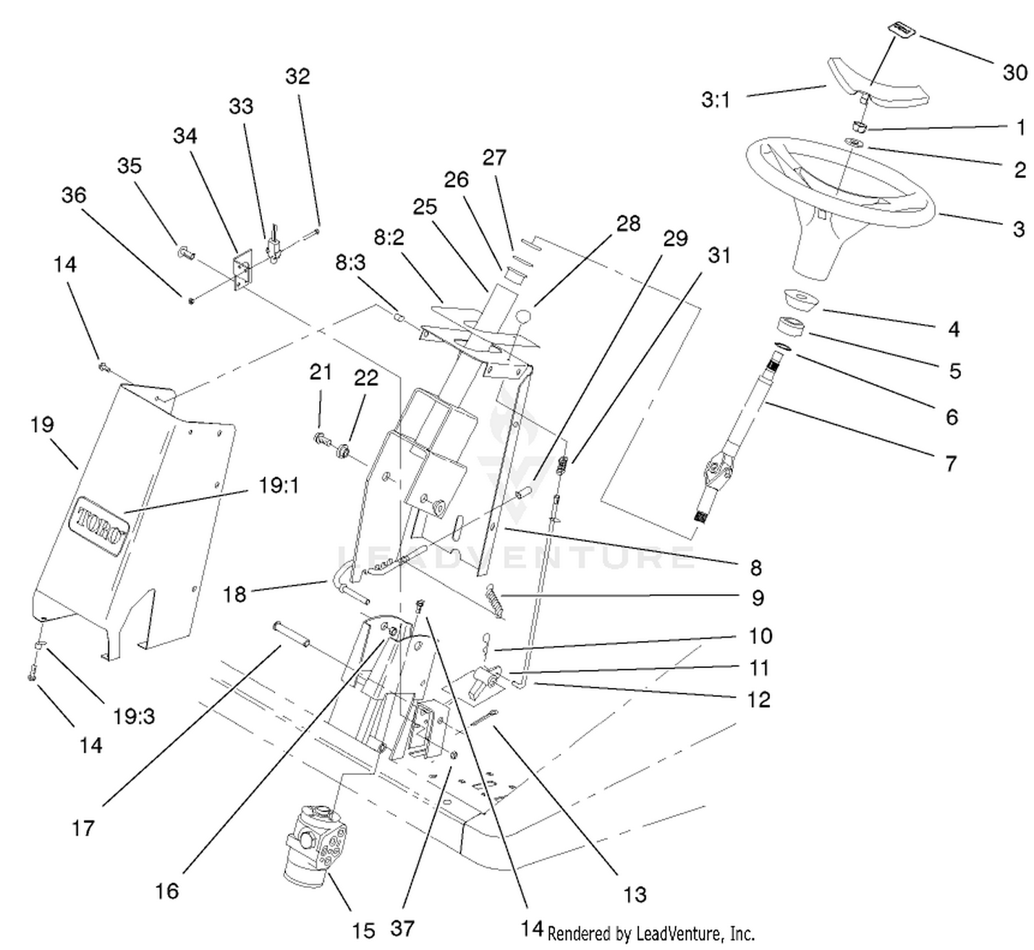 Steering Tower Assembly