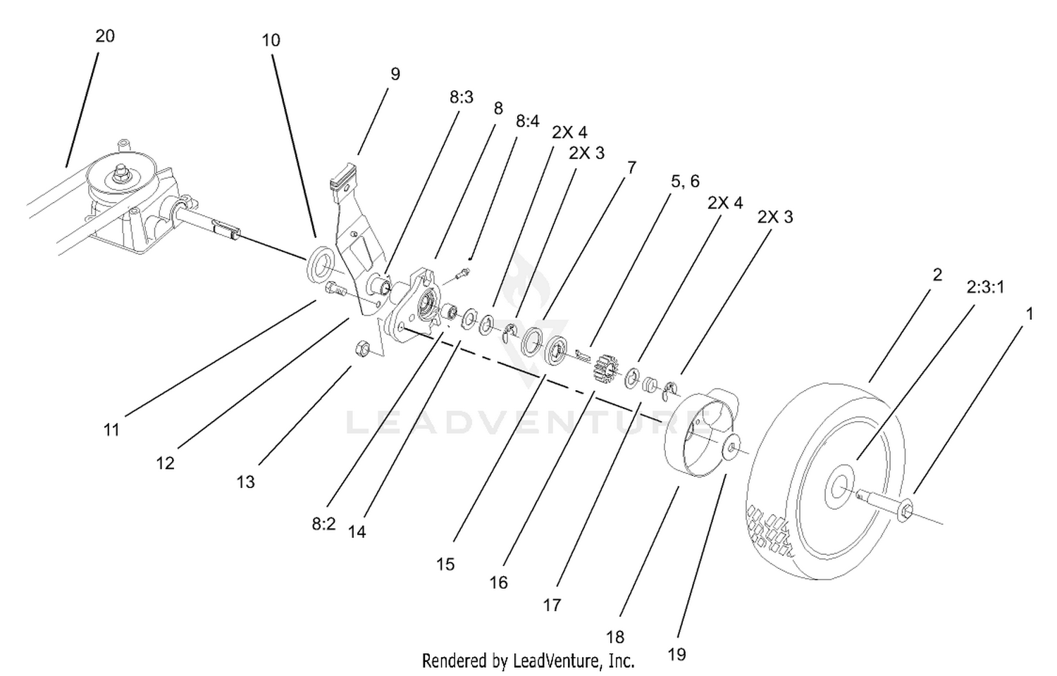 Gear Case and Wheel Assembly