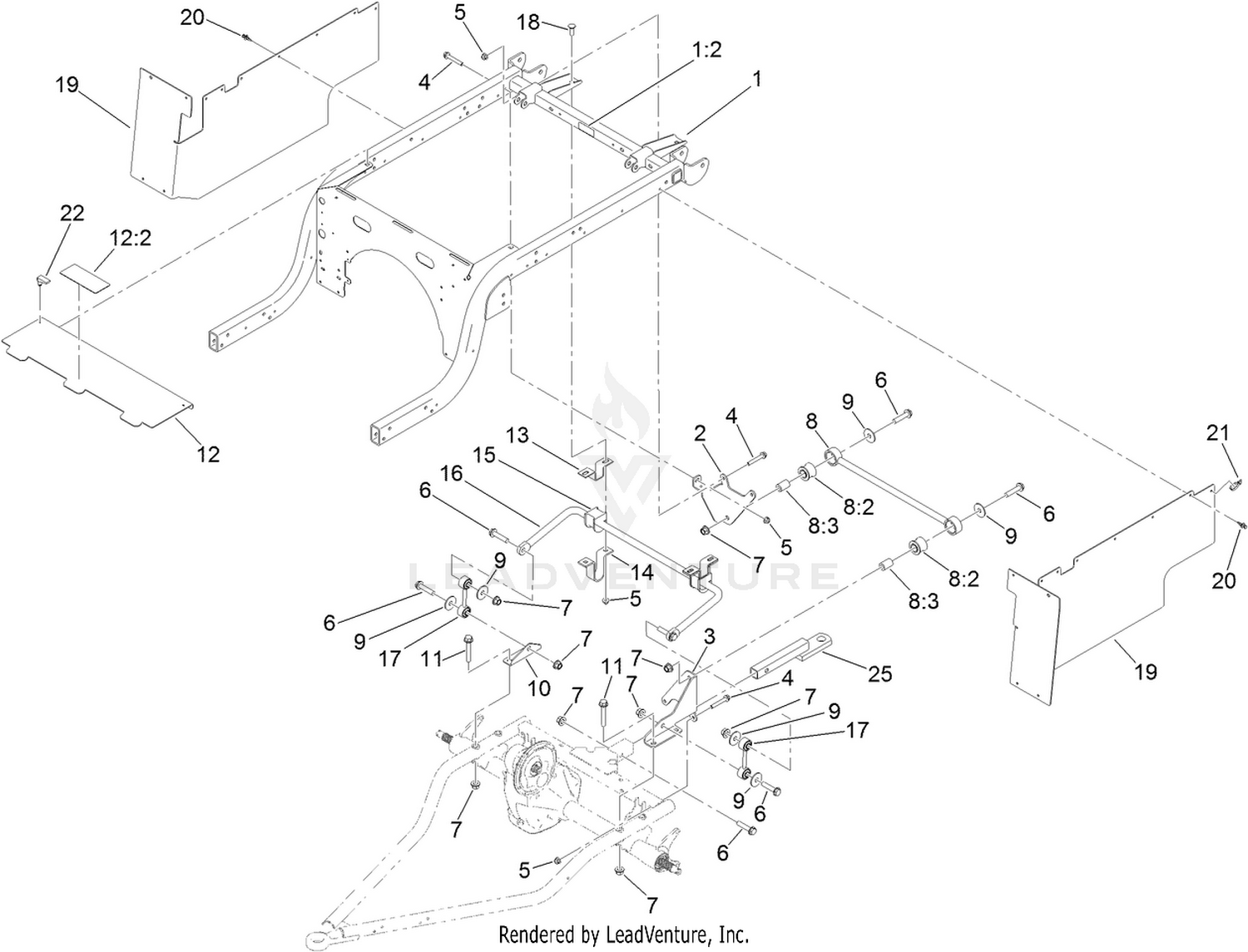 Rear Frame and Suspension Assembly