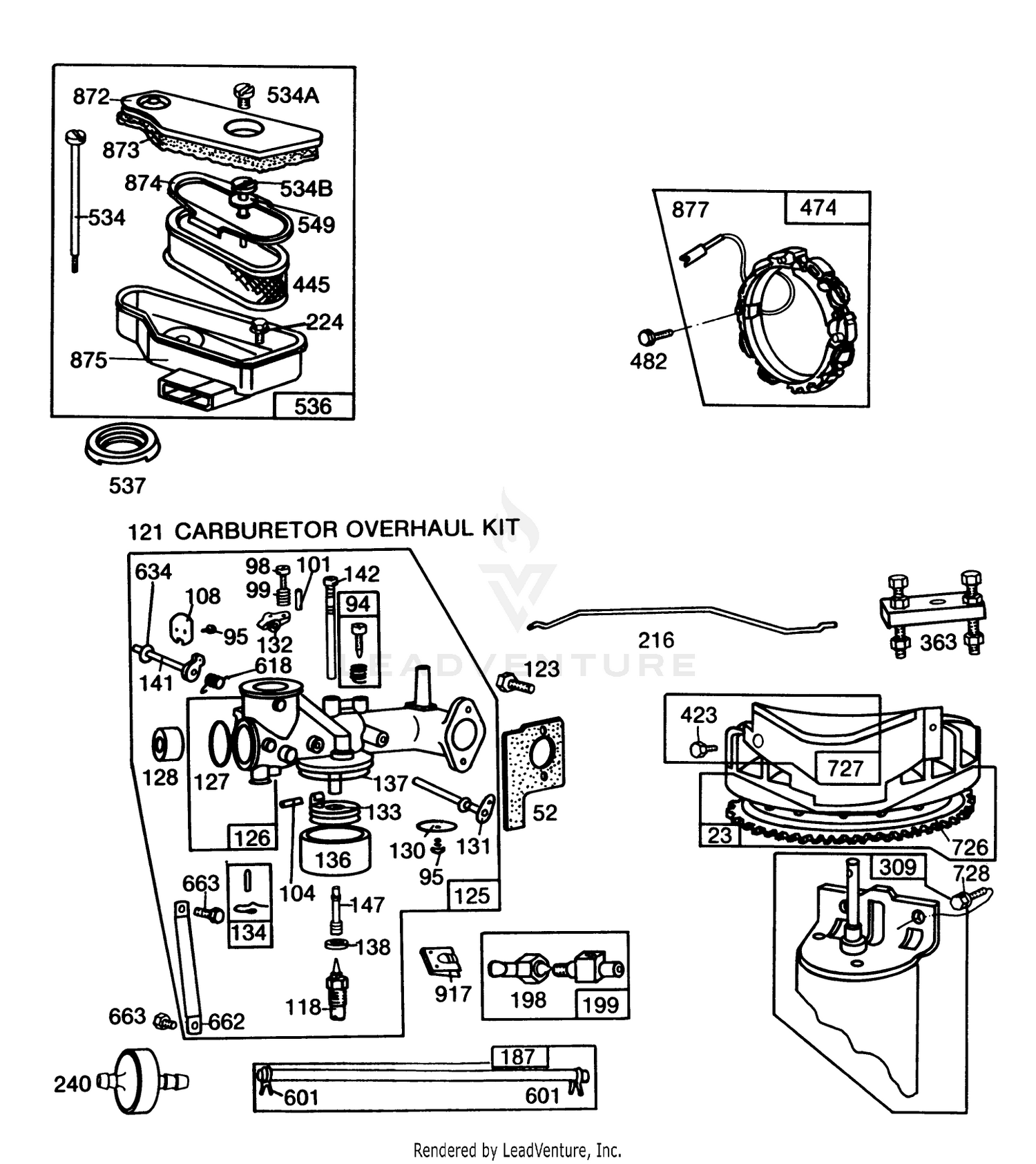 Engine Briggs  Stratton Model 253707-0157-01 (continued) 2