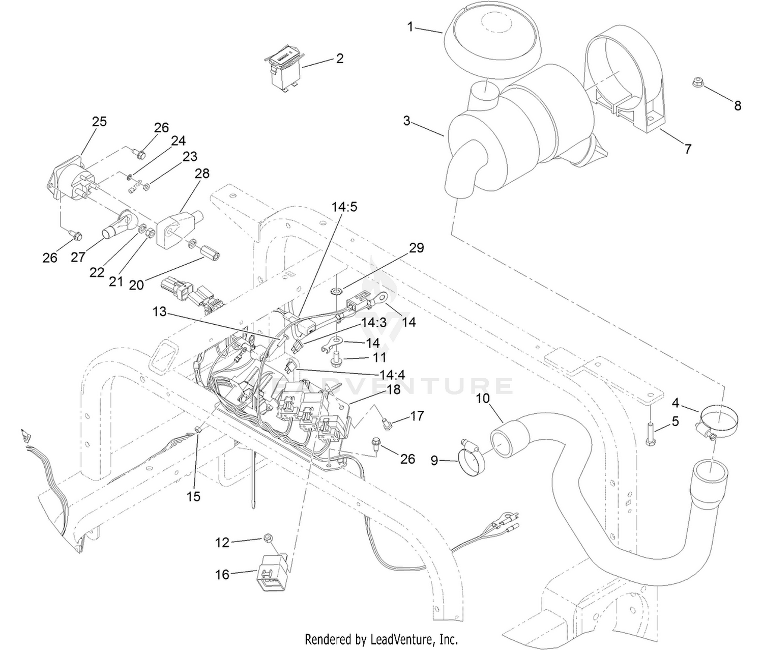 Wire Harness, Air Cleaner and Hose Assembly