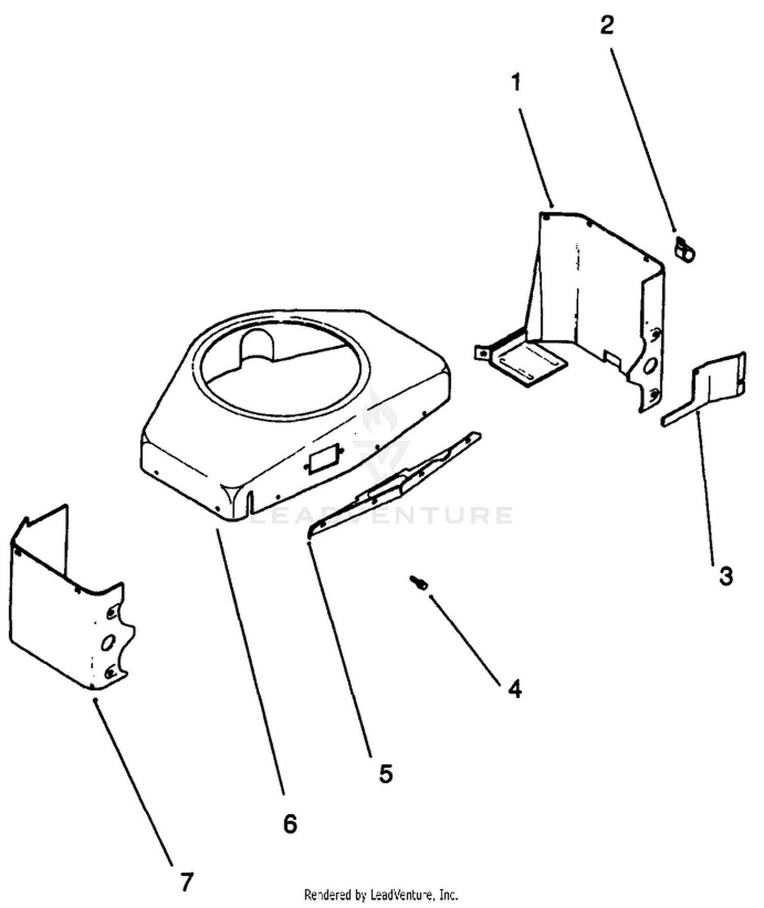 Baffle  Shroud-Engine Model No. Mv18s-Type 58543