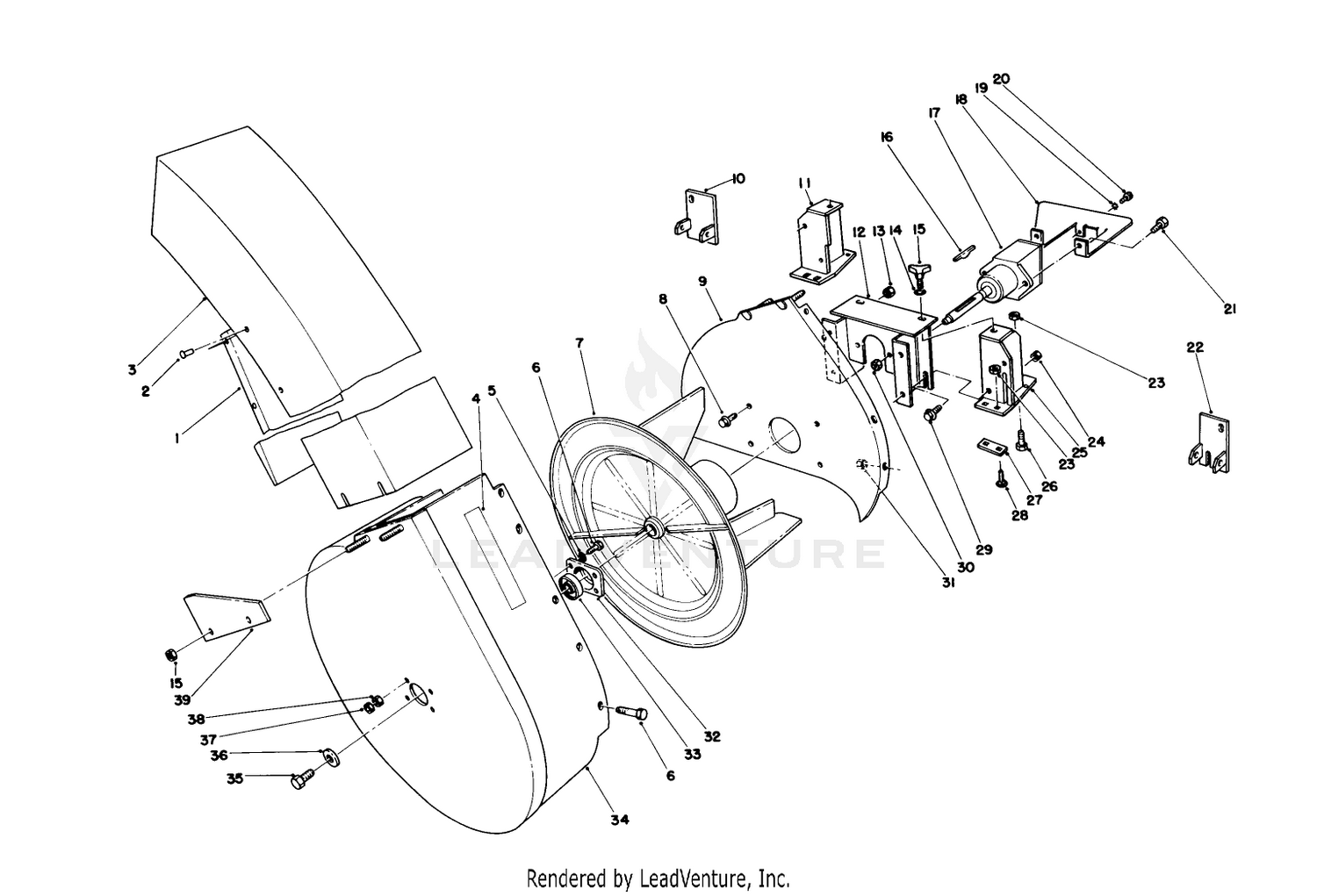 Bagging System Groundsmaster 117 Blower Assembly
