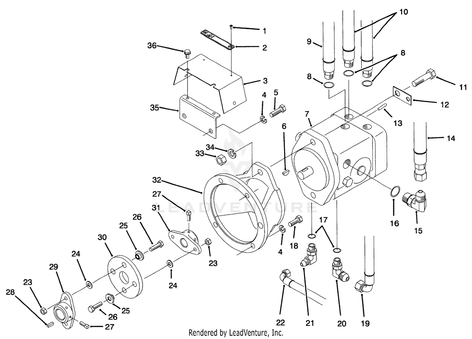 Hydraulic Pump Installation Assembly