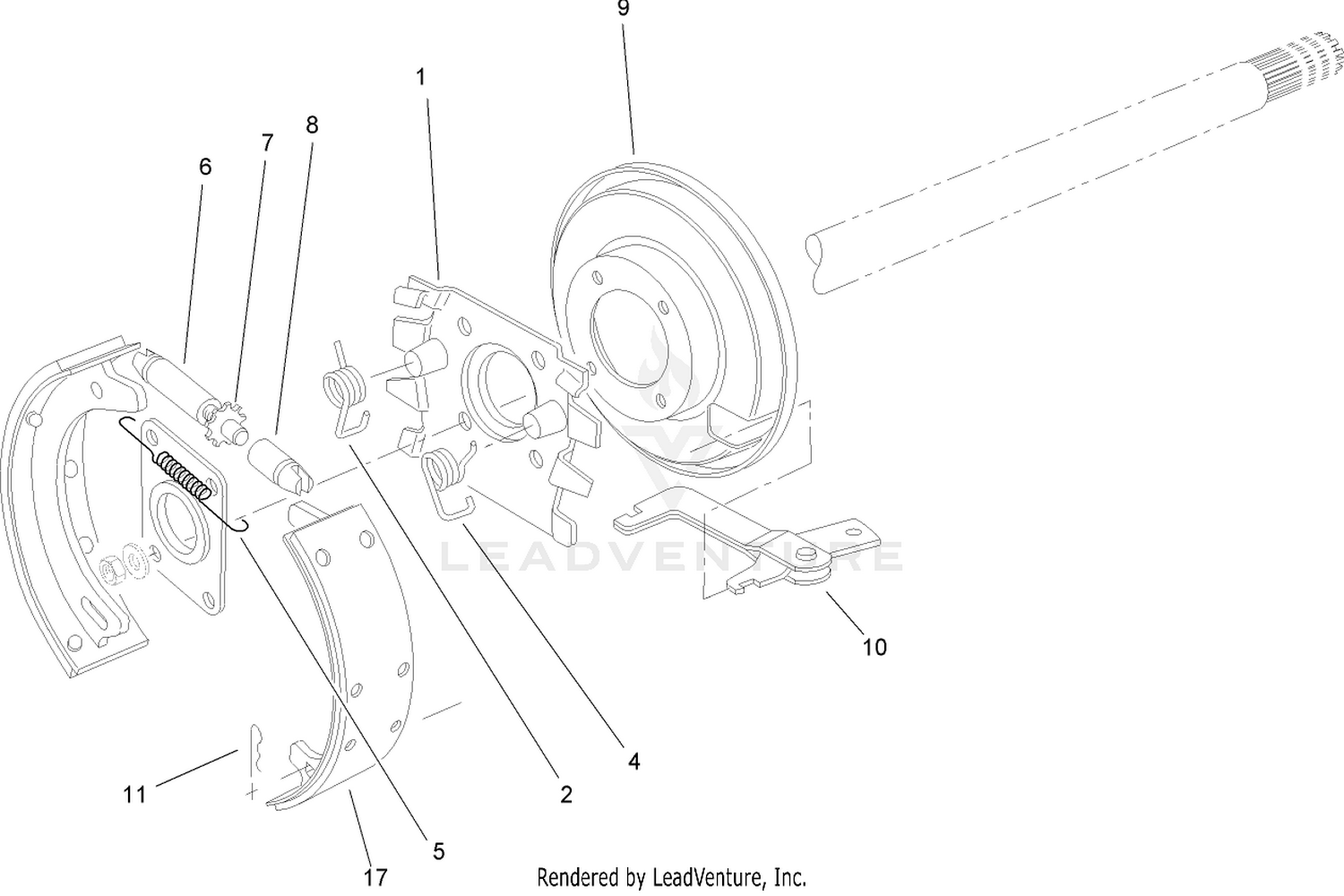 Front Axle Brake Assembly