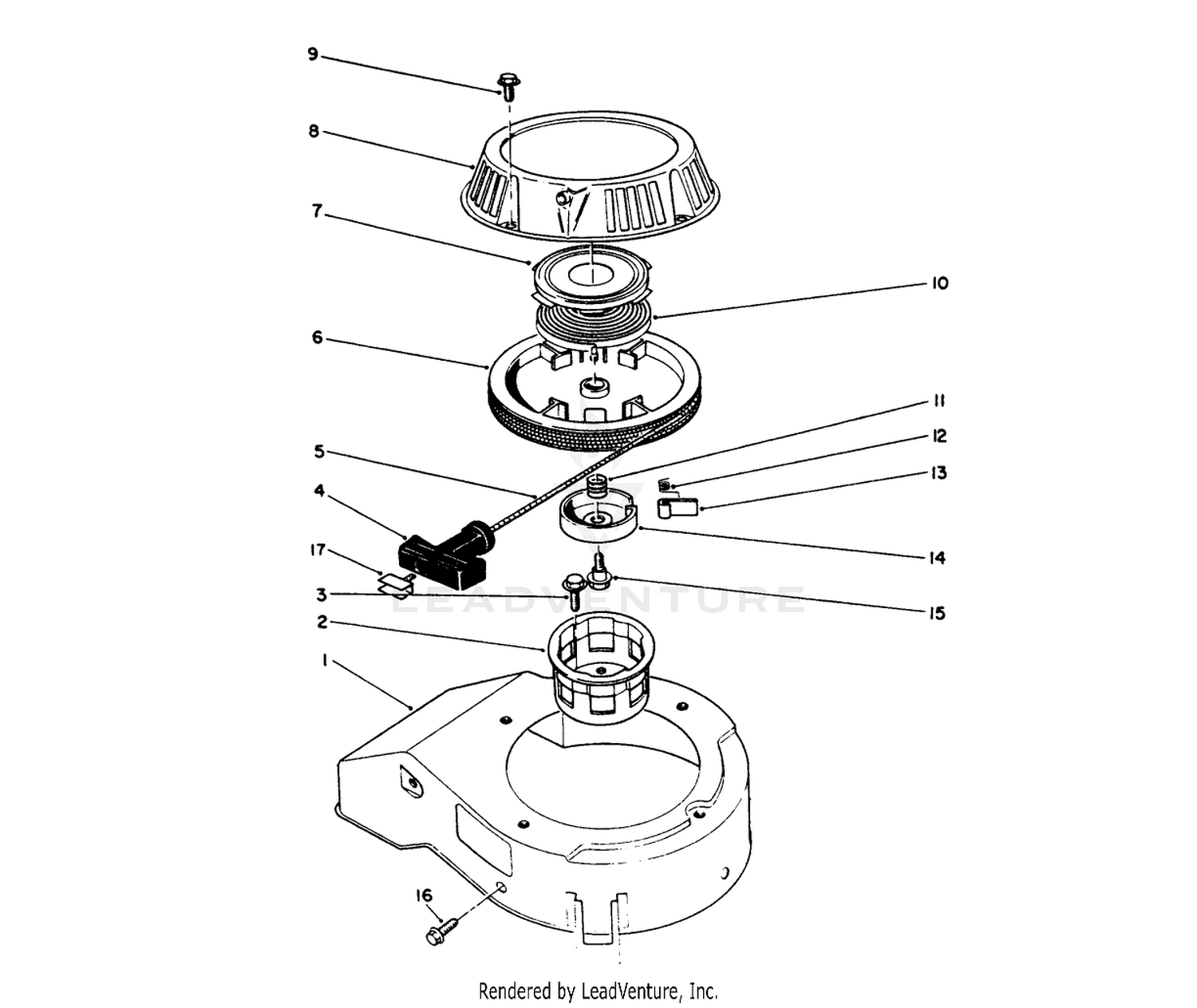 Recoil Assembly (engine Model No. 47pk9-2)