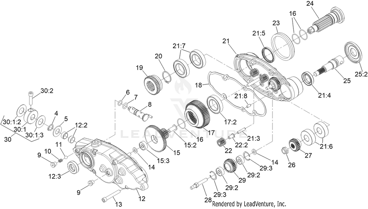 Groomer Drive Box Assembly No. 140-5620