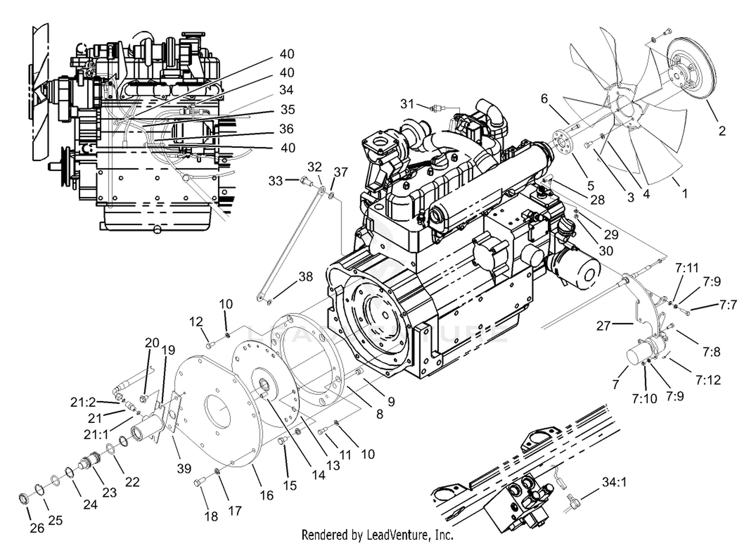 Fan Drive and Flywheel Assembly
