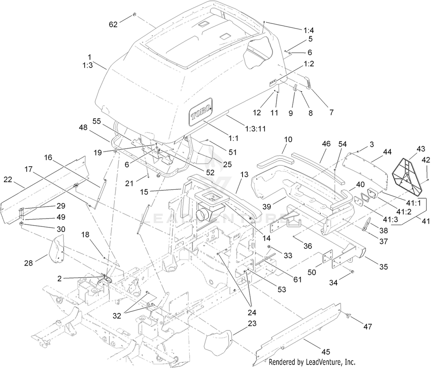 Hood and Bumper Assembly