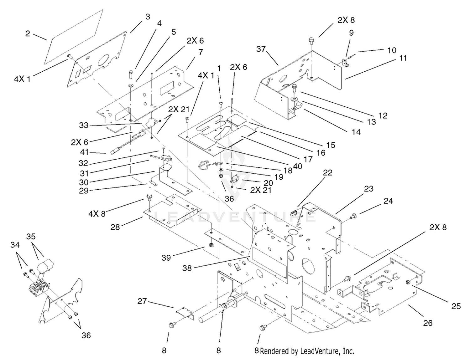 Hoodstand and Console Assembly