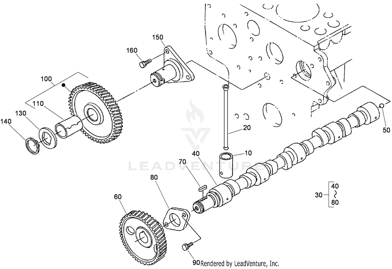 Camshaft and Idler Gear Shaft Assembly