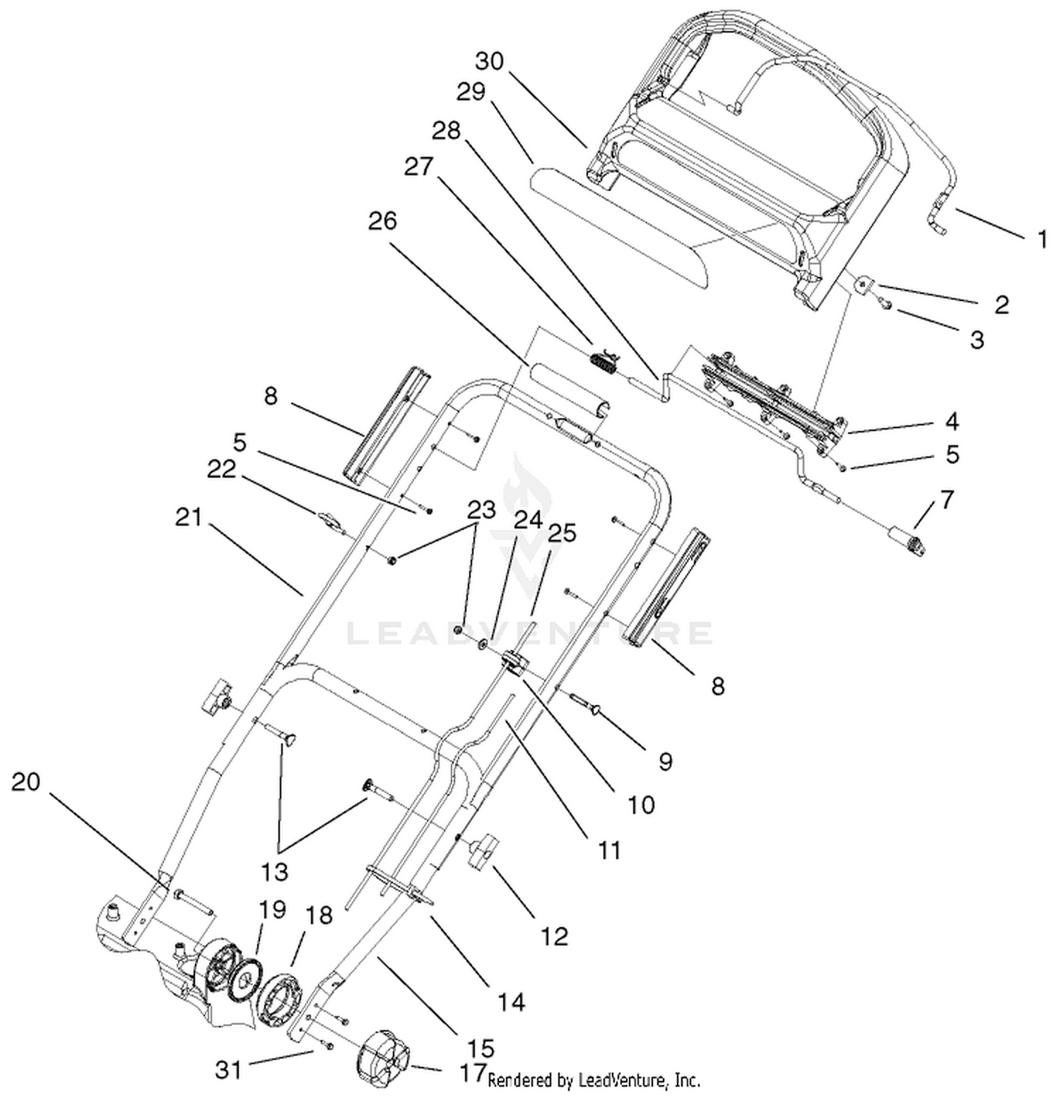 Self Propelled Handle And Controls Assembly