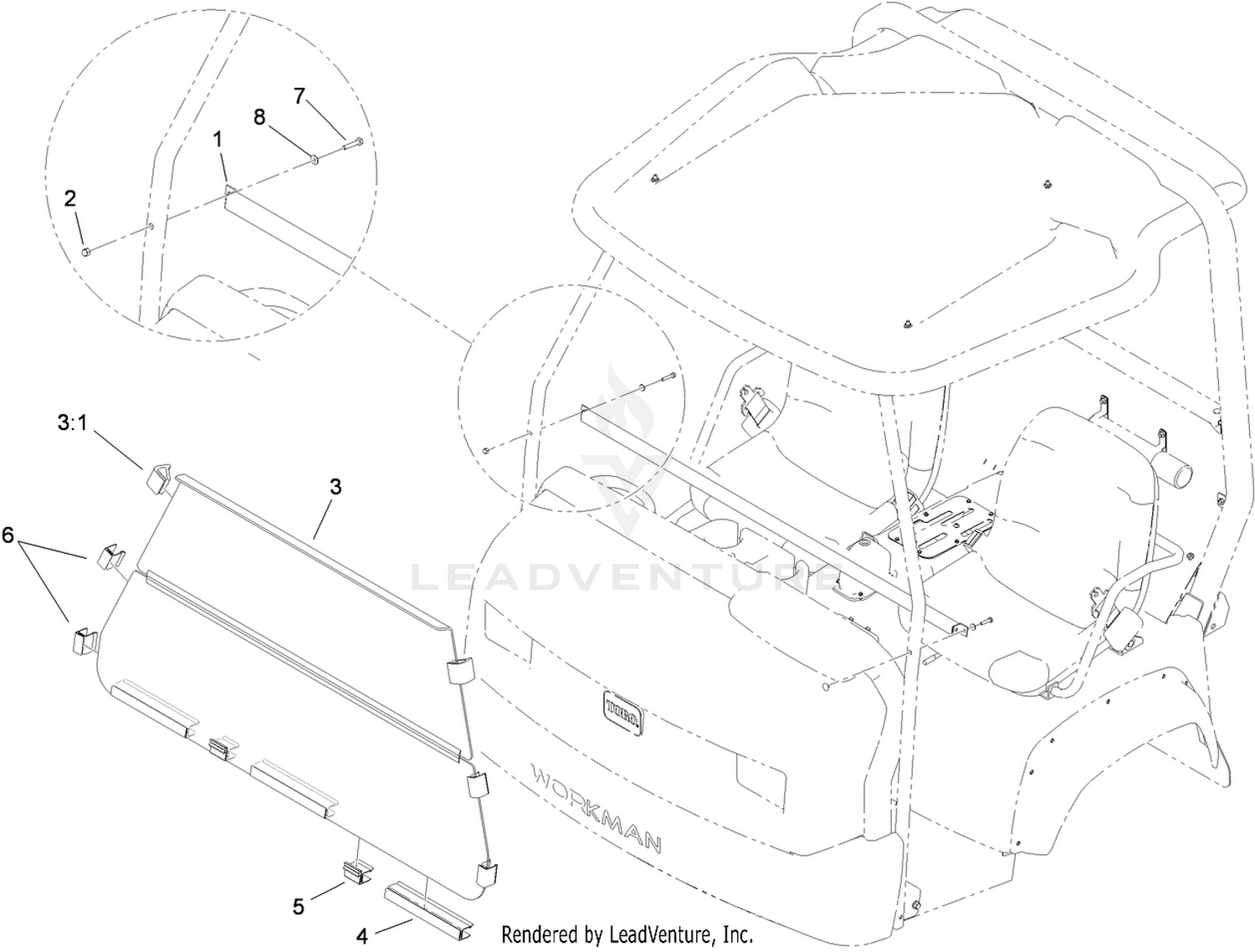 Folding Windshield Assembly