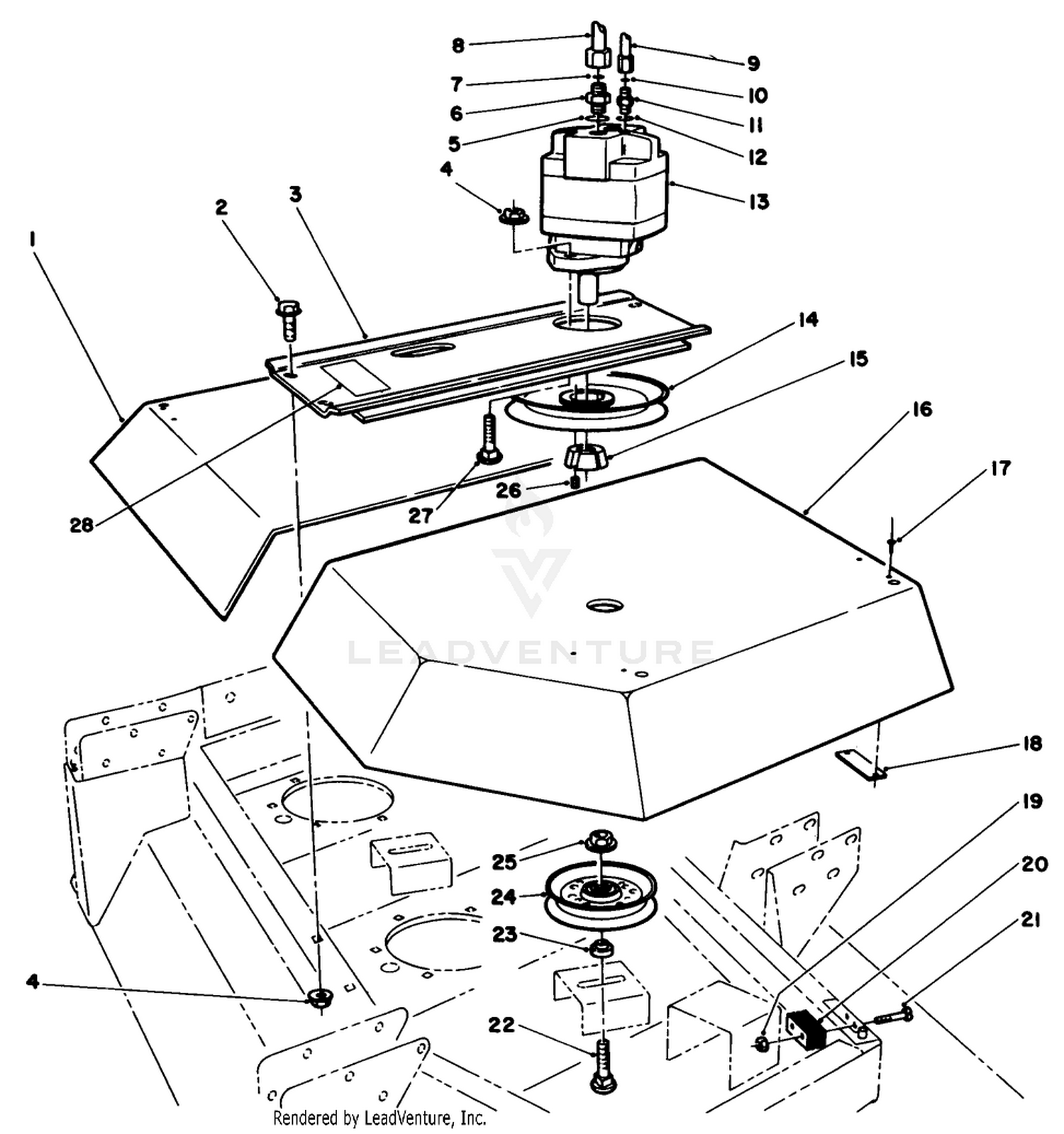 Wing Deck Model No. 30591 L.h.  30593 R.h. Drive Assembly