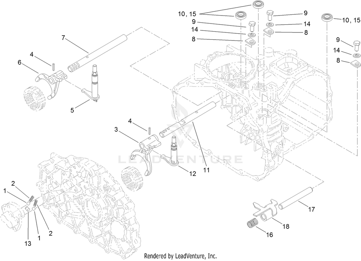 Shift Fork Assembly  Transaxle Assembly No. 120-7610