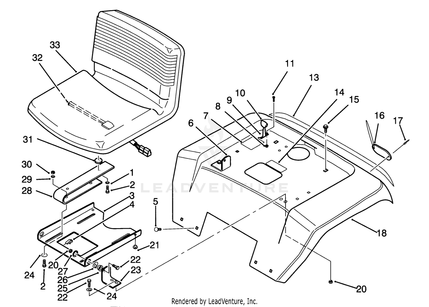 Fender And Seat Assembly