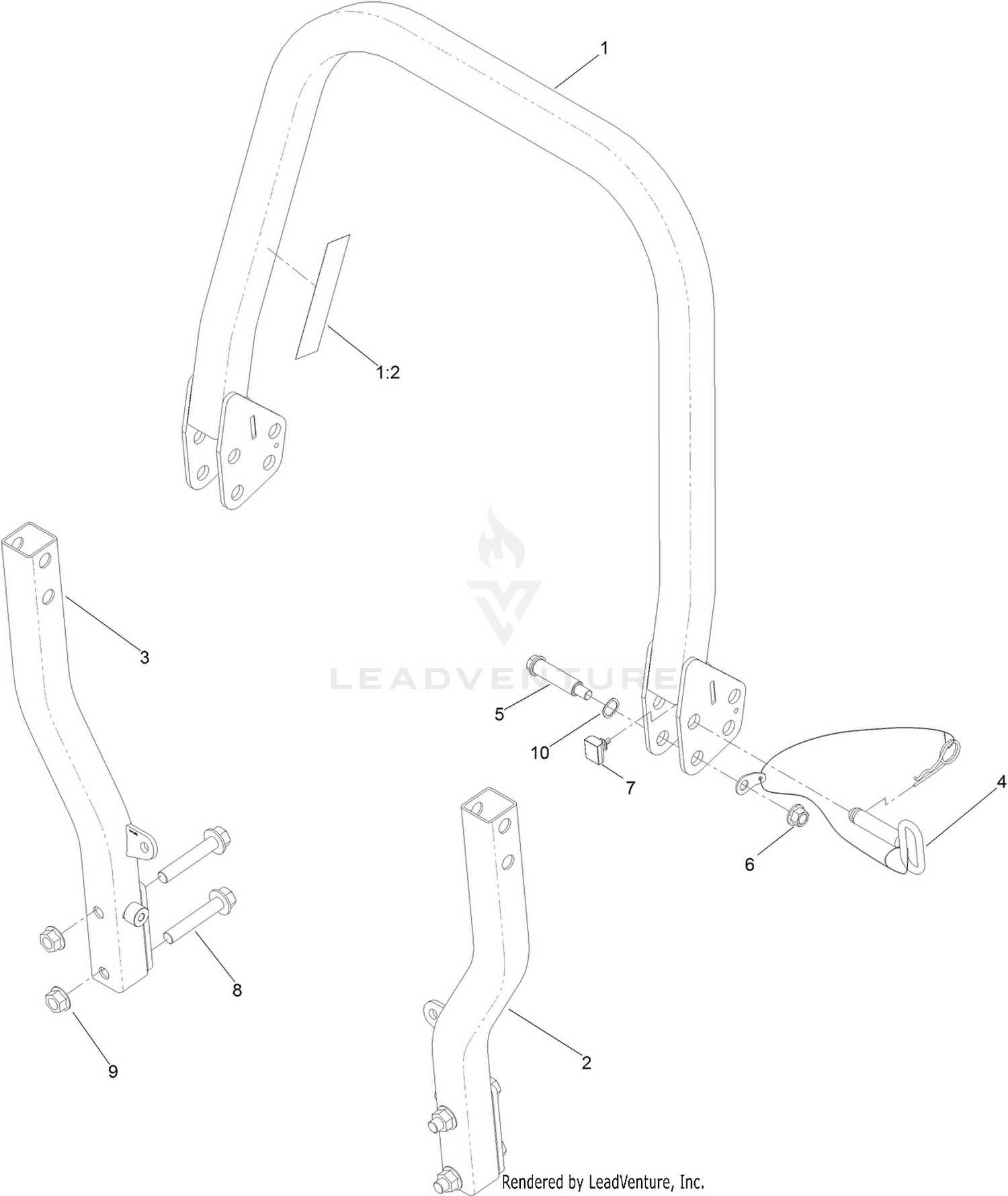 Roll-Over Protection System Assembly  No. 144-1848
