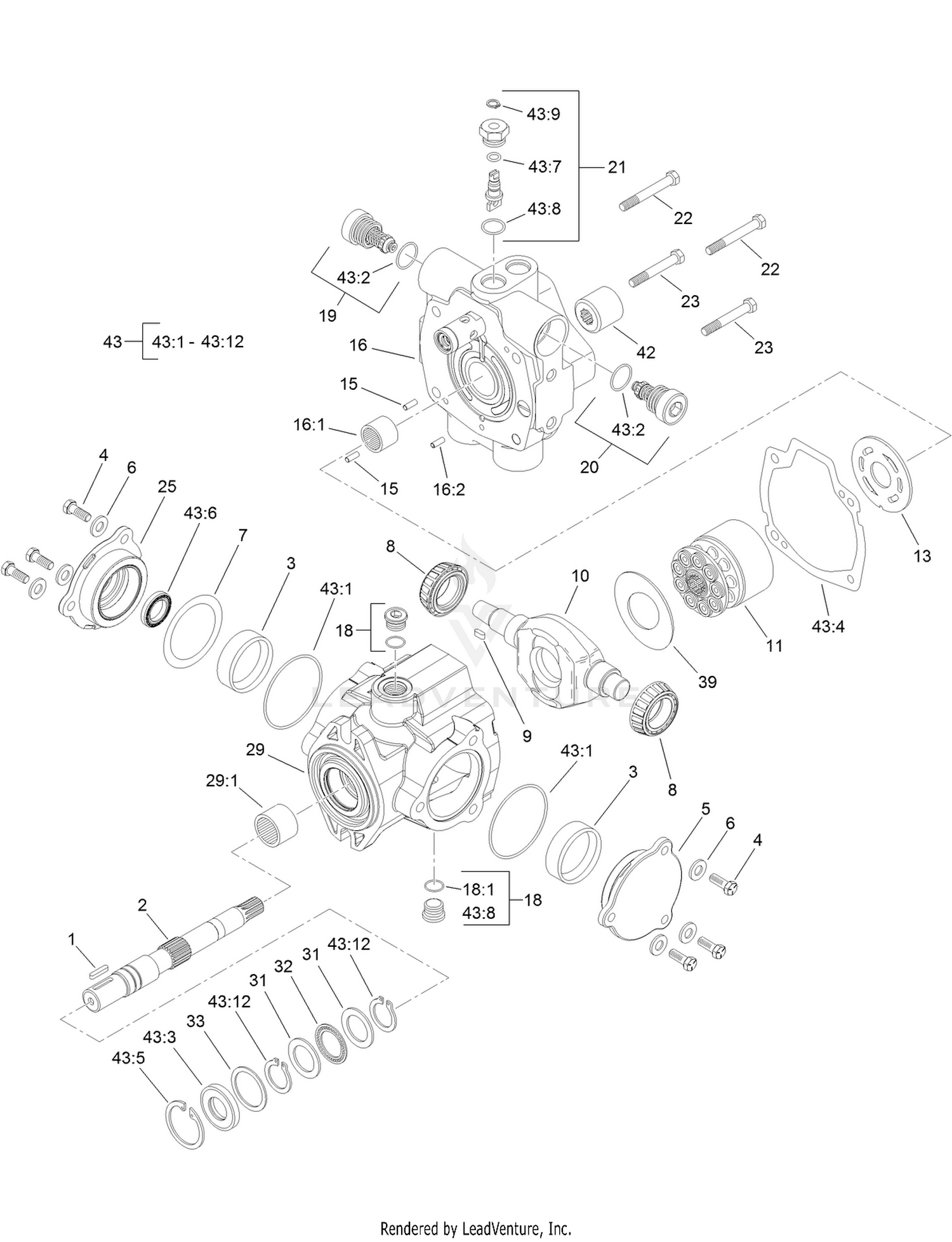 Hydraulic Pump Assembly No. 104-4890