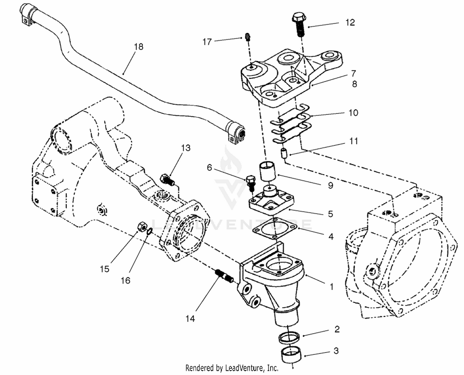Rear Axle Assembly No. 100-3784 (continued) Bevel Gear Case Assembly