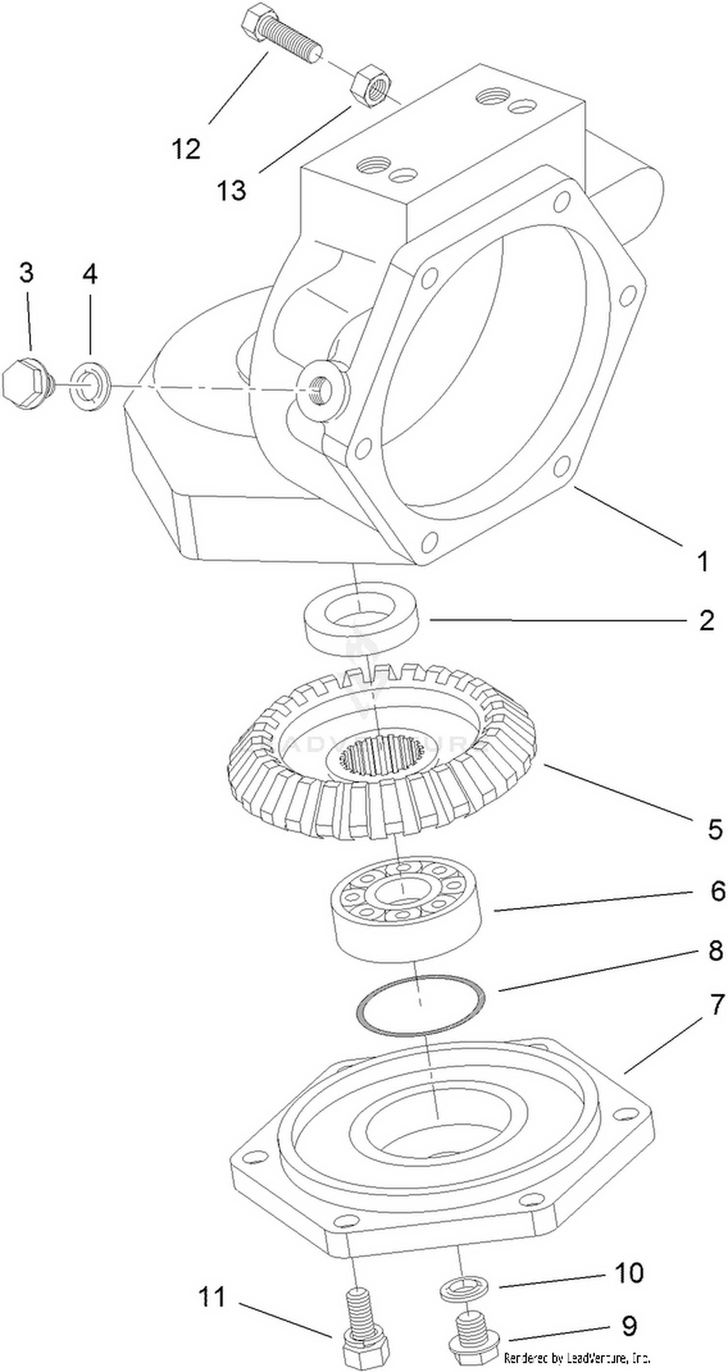 Axle Case Assembly  Rear Axle Assembly No. 106-1120
