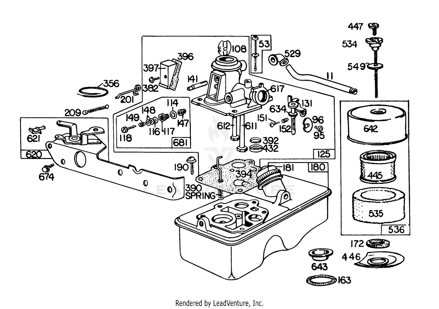Carburetor Assembly Model No. 110908-0380-02
