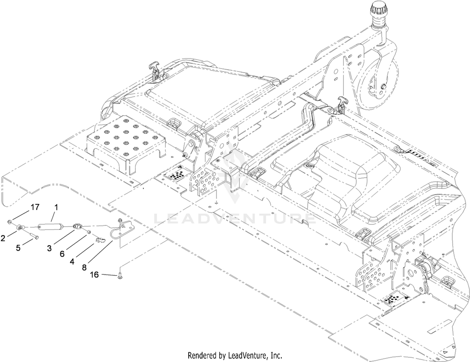 Center Deck  Transport Damper Assembly