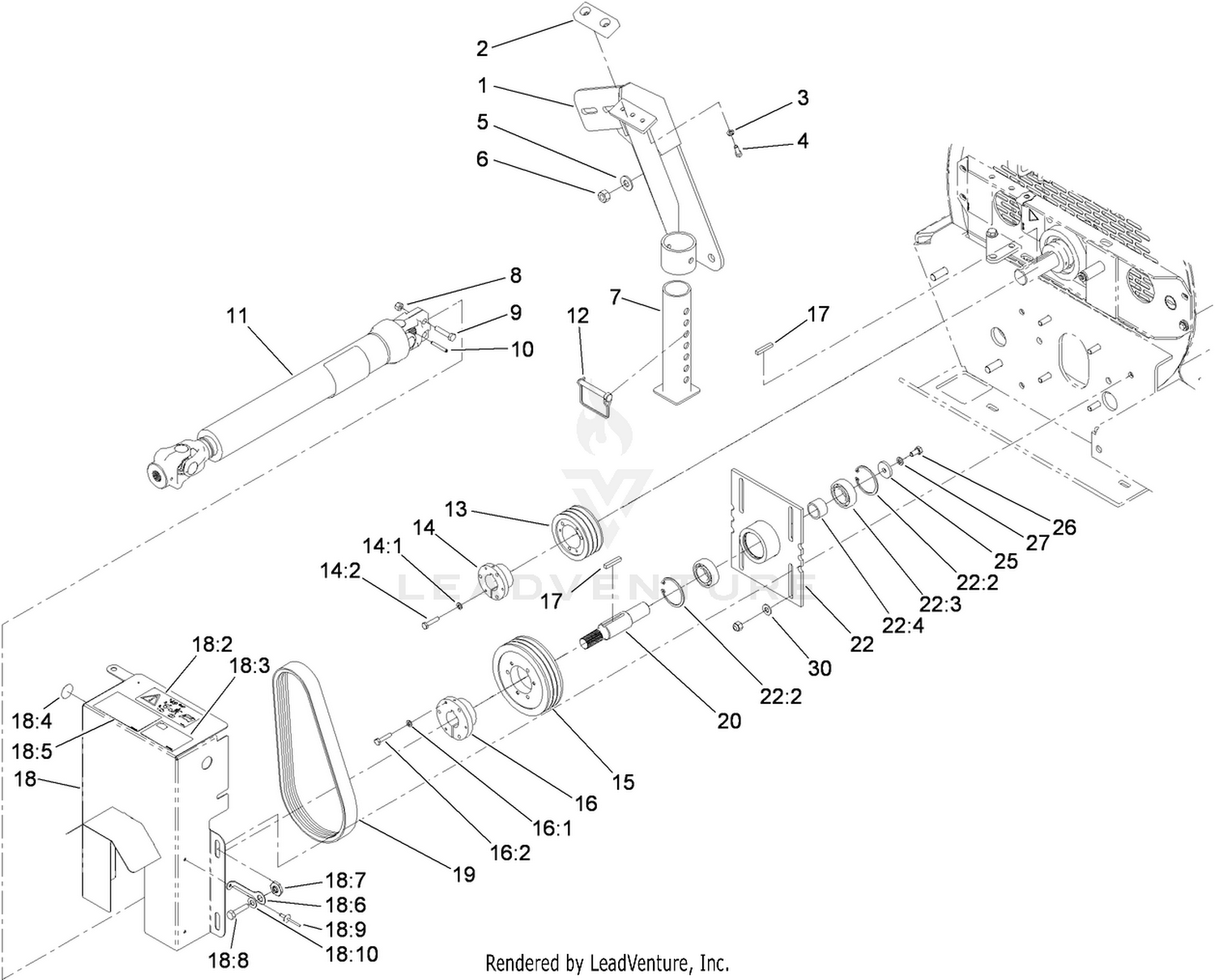 Drive Shaft and Belt Assembly