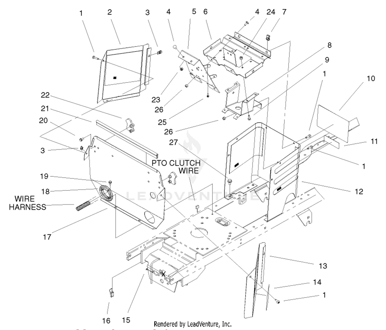 Hoodstand  Firewall Assembly