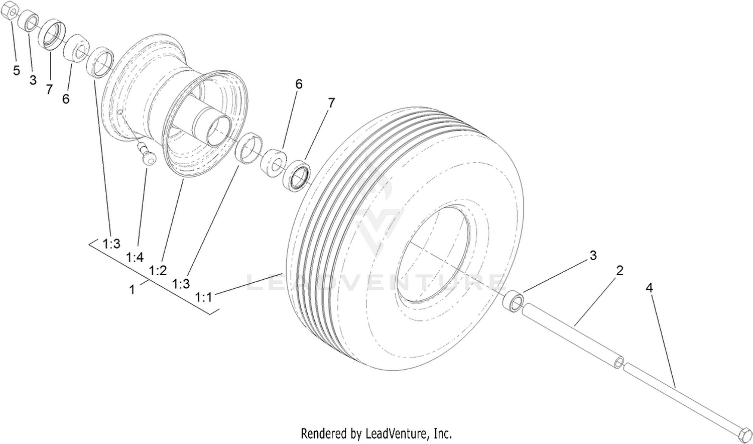 Caster Wheel Assembly No. 108-9954
