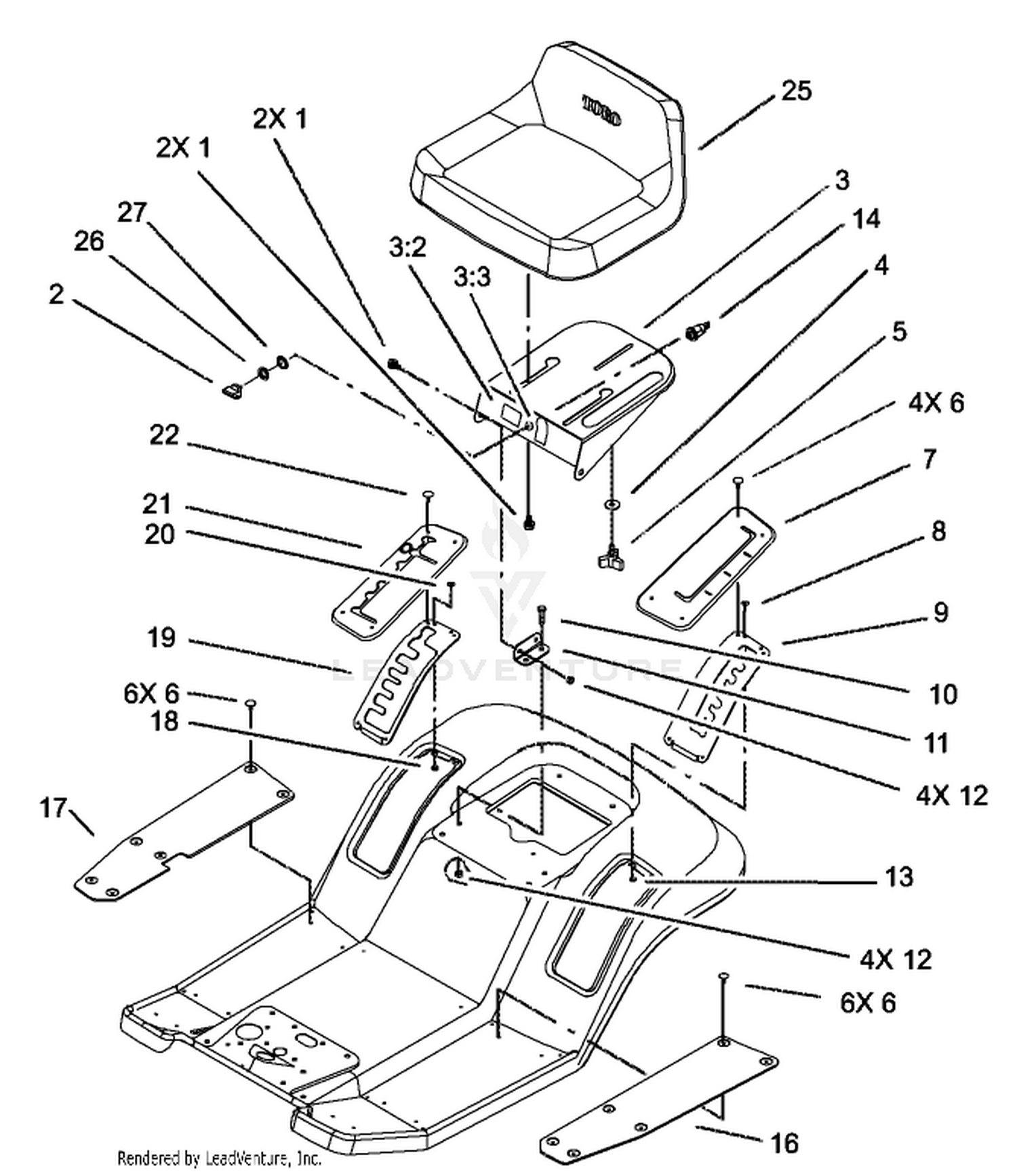 Rear Body and Seat Assembly