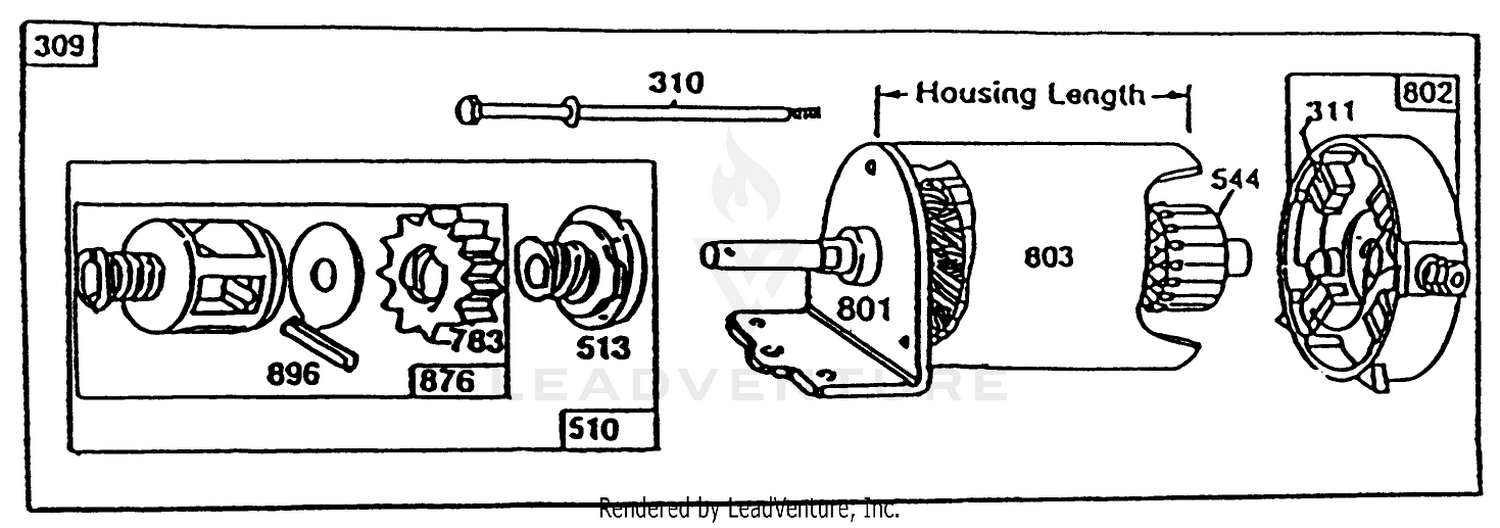 10hp Engine Briggs  Stratton Model No. 256707 Type No. 0126-01 (continued) 2