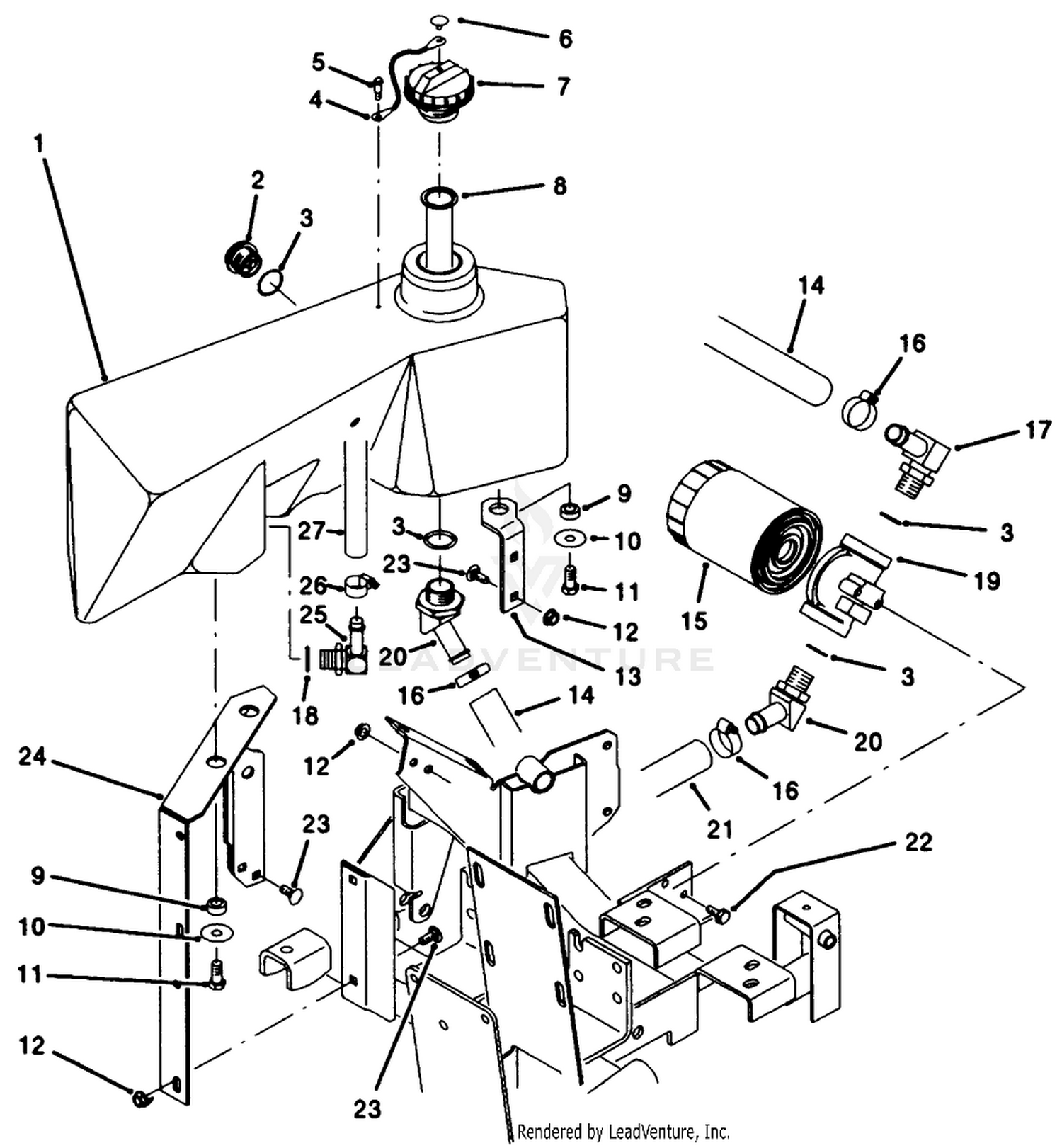 Hydraulic Reservoir  Filter Assembly