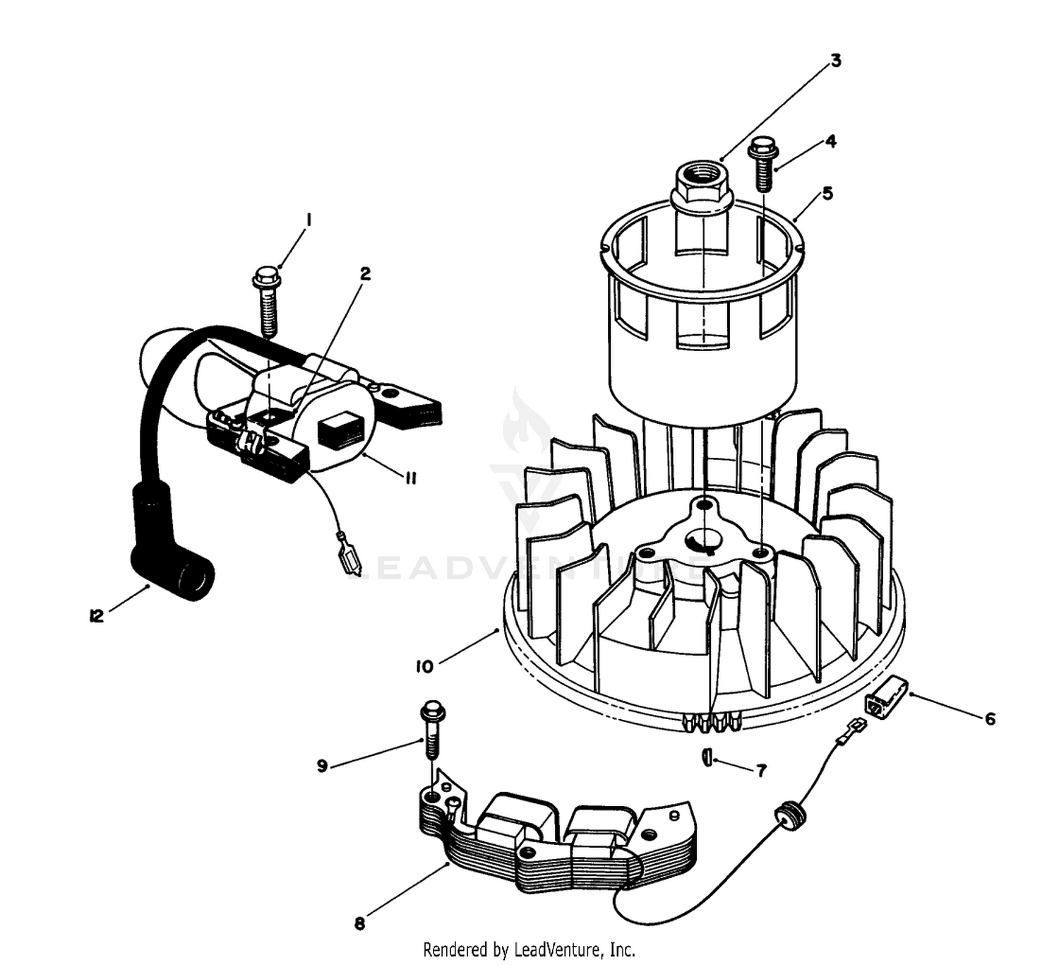 Magneto  Flywheel Assembly (engine No. Vmm1-3)