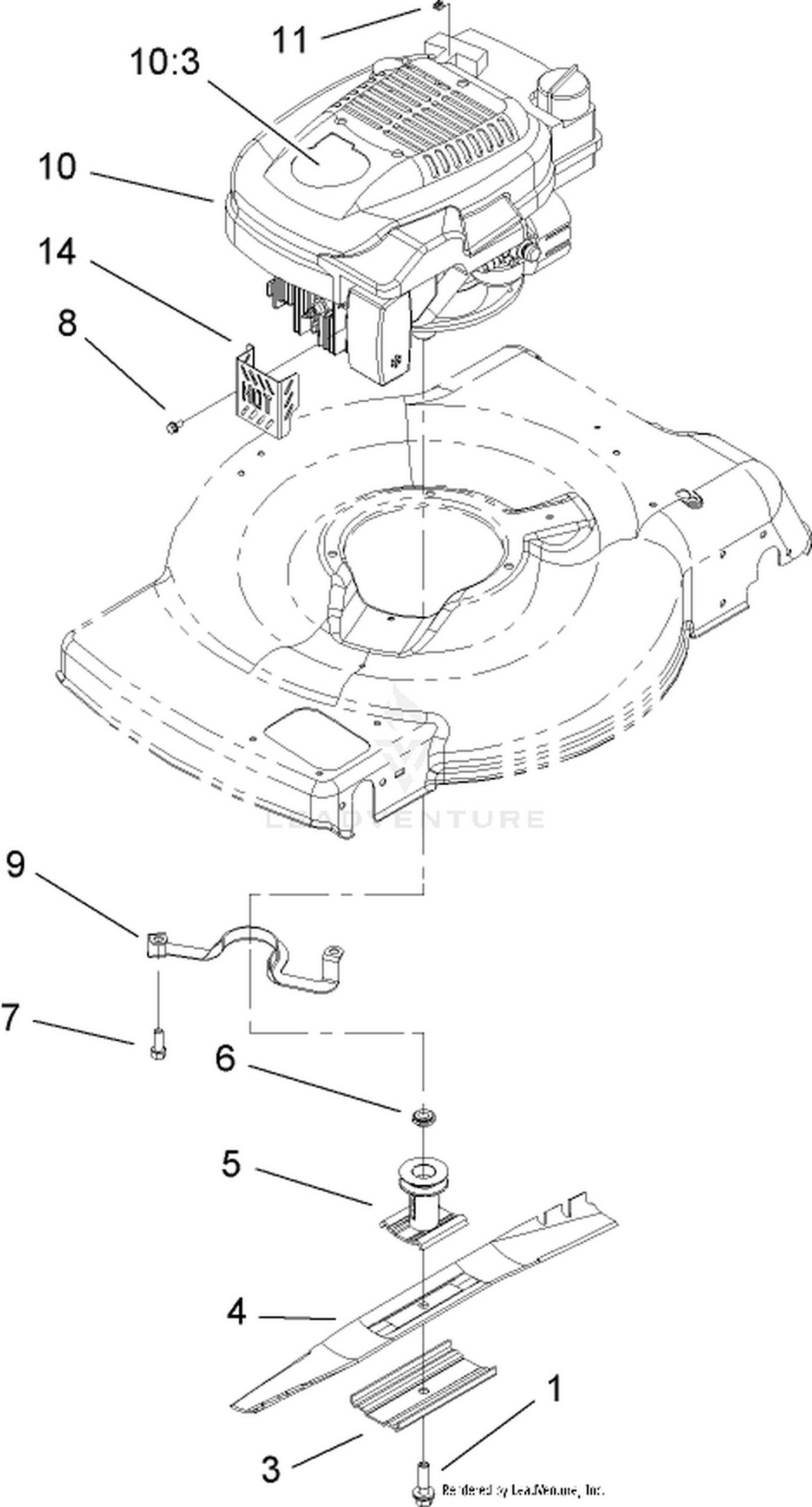 Engine and Blade Assembly