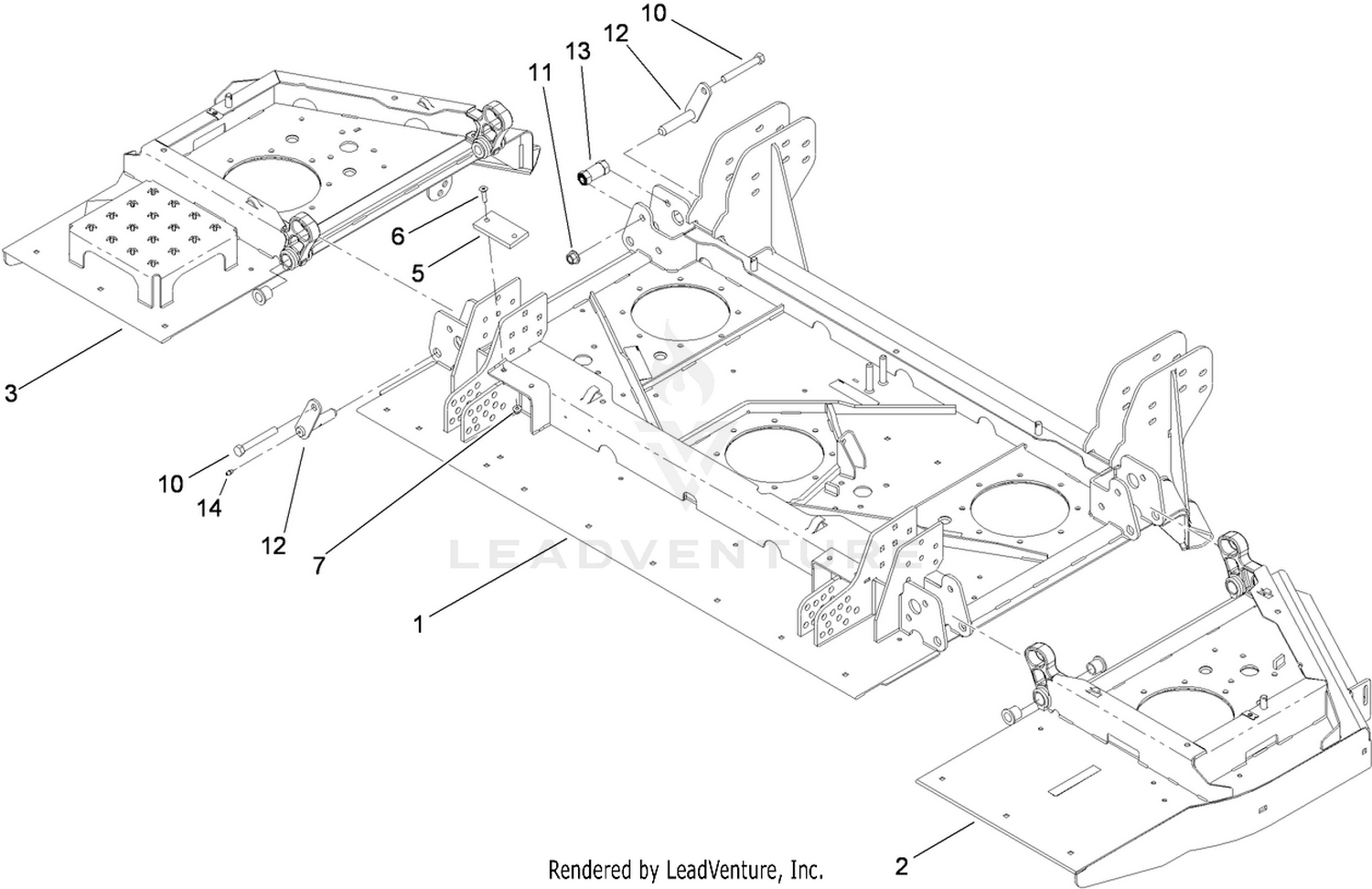 Center Deck and Winglet Assembly