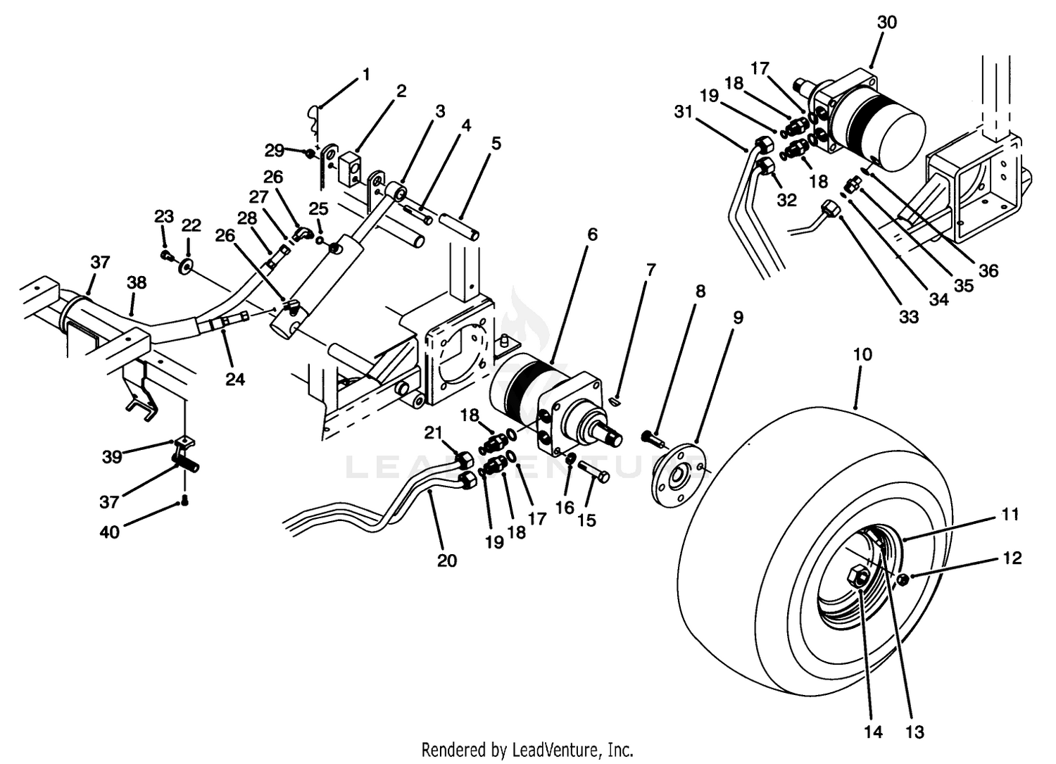 Rear Wheel  Lift Assembly
