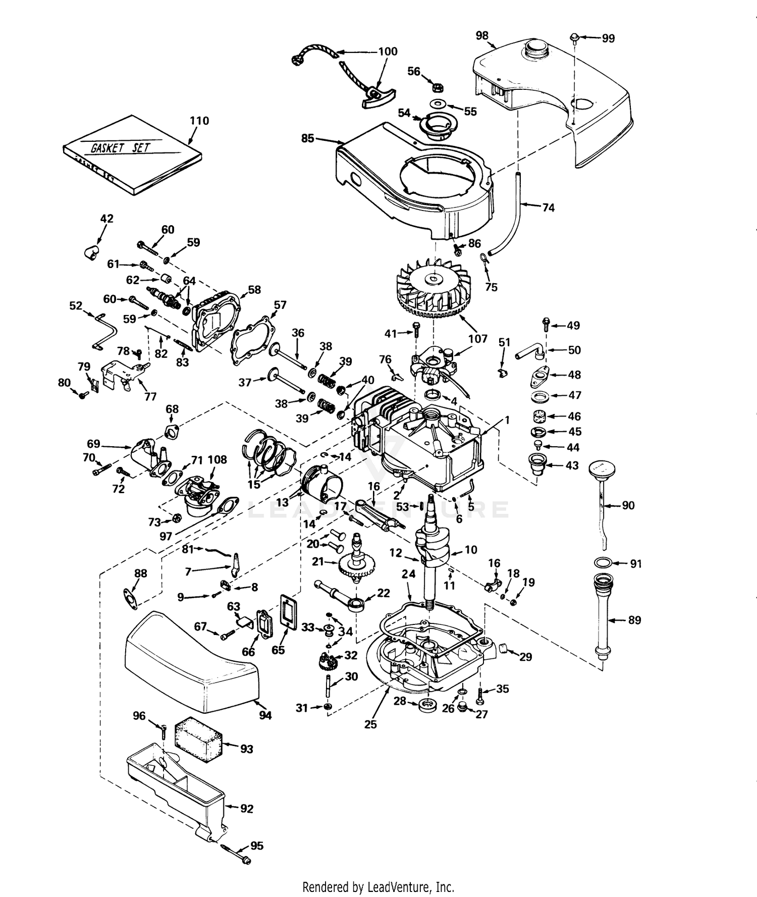 Engine Model Tnt100-10041 (mower Model No. 21711)