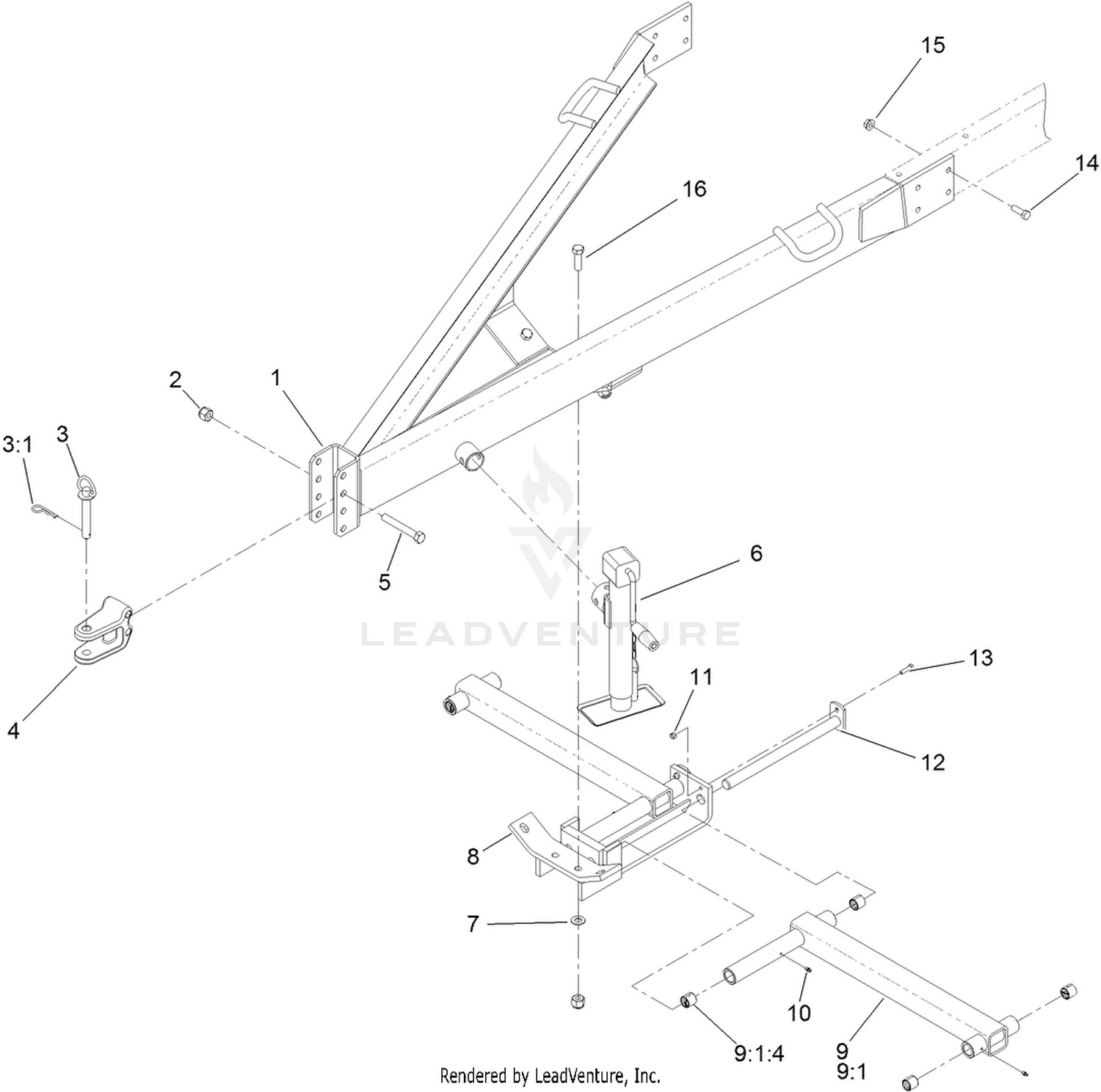 No. 2 and 3 Lift Arm Assembly