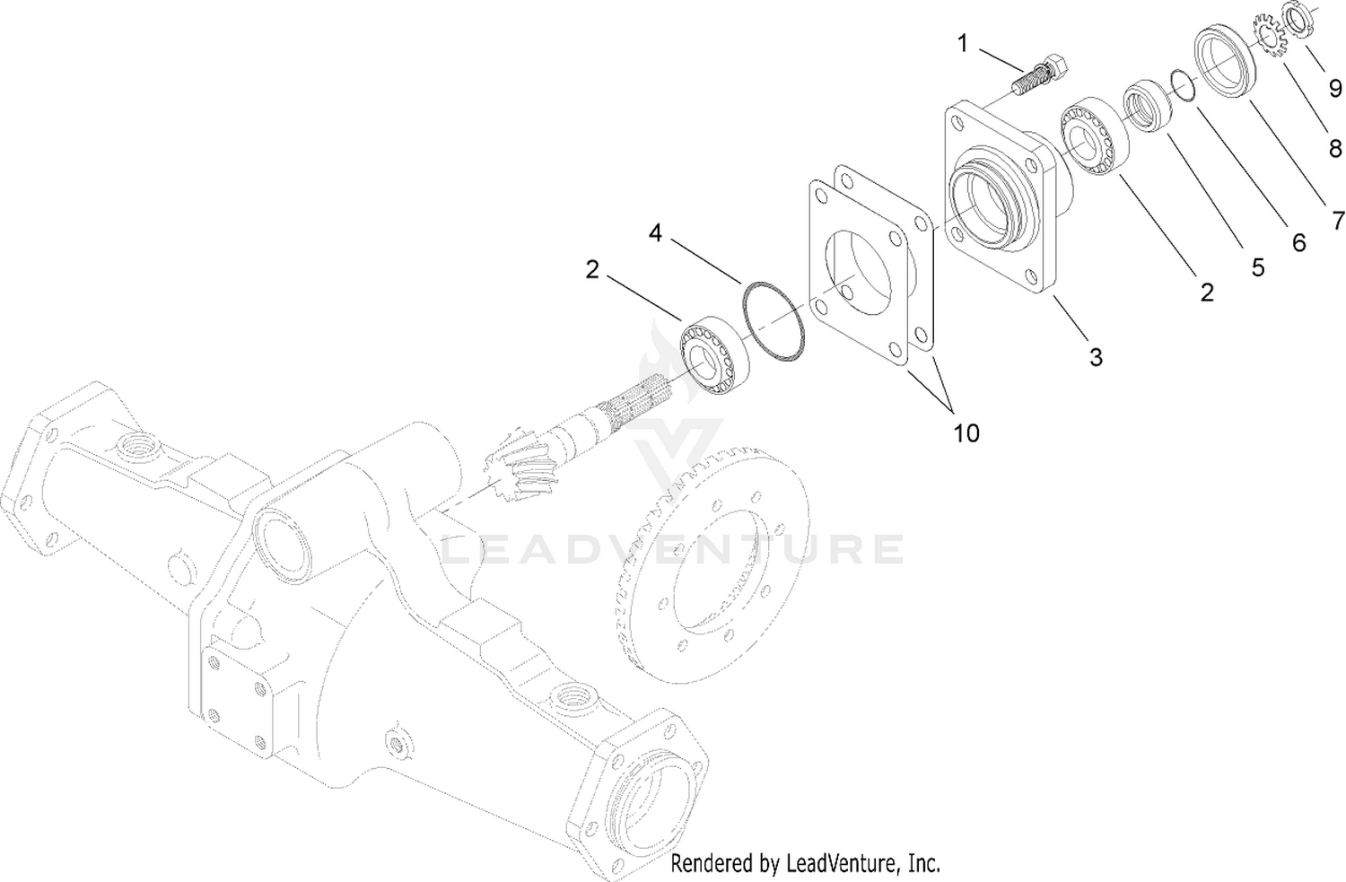 Bevel Pinion Shaft Assembly  Rear Axle Assembly No. 106-1120
