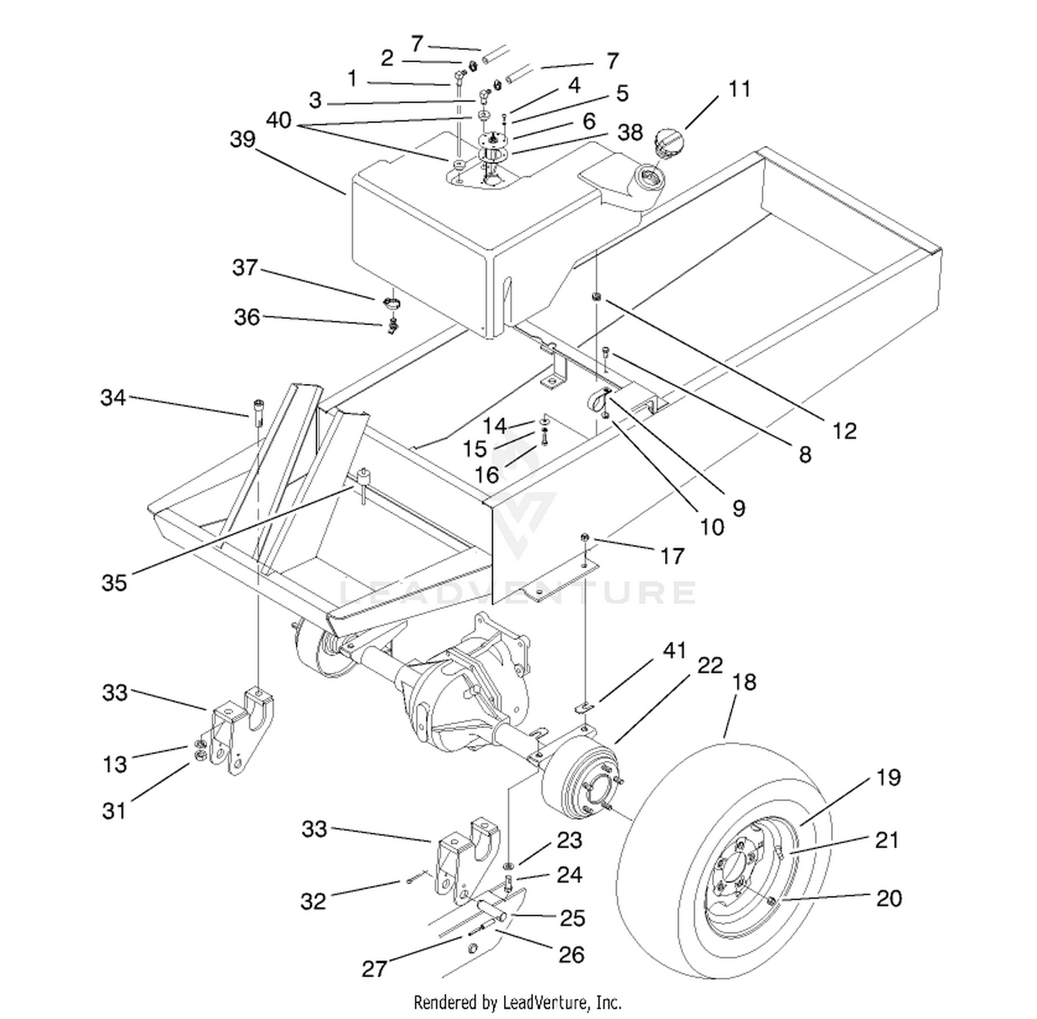 Fuel Tank And Axle Assembly