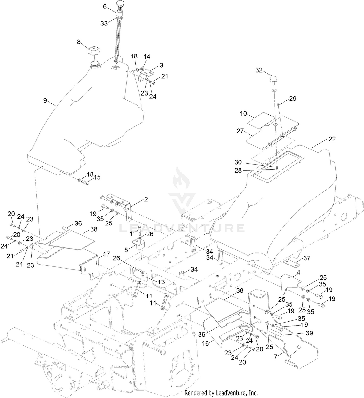 Fuel Tank and Storage Pod Assembly