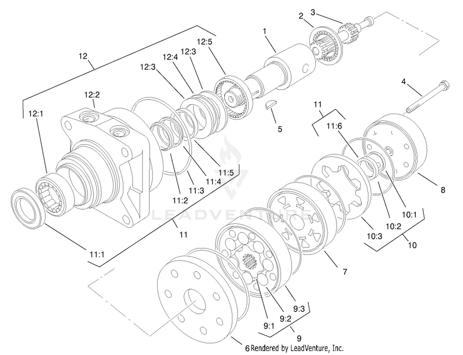 Hydraulic Motor Assembly No. 95-8693