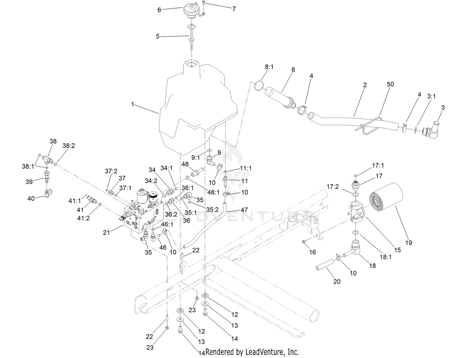 Hydraulic Tank and Valve Assembly