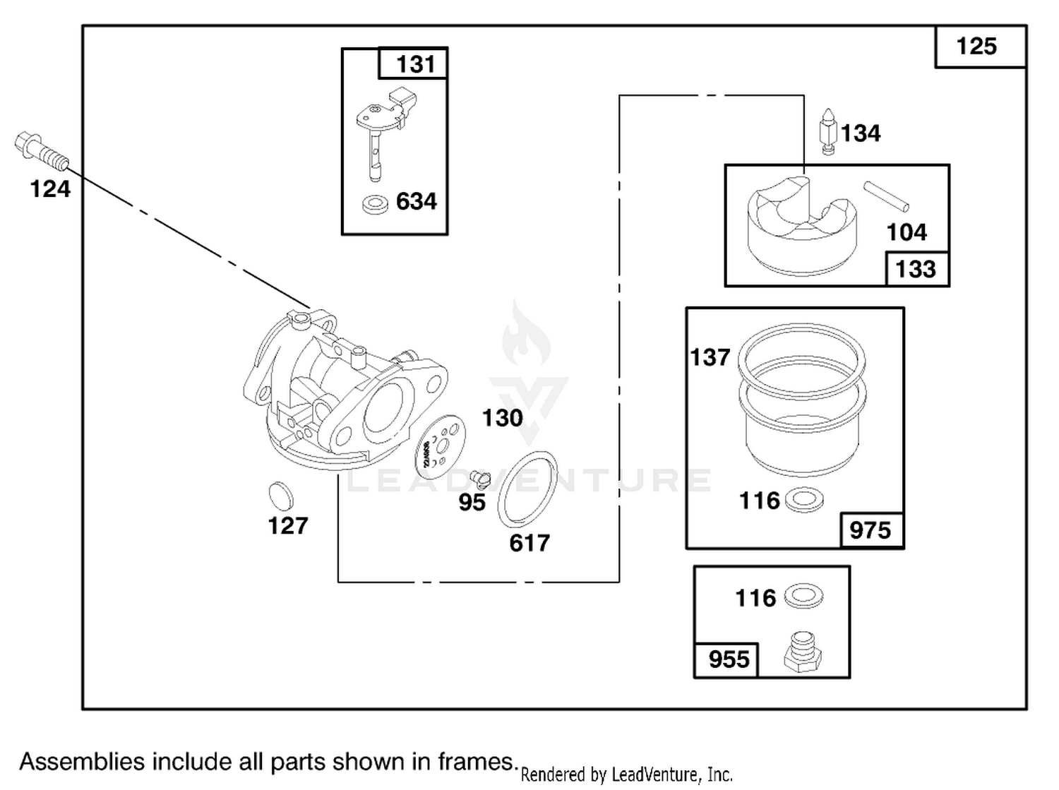 Engine Briggs  Stratton Model 127702-0645-01 (serial No. 8900001-8901373) 3