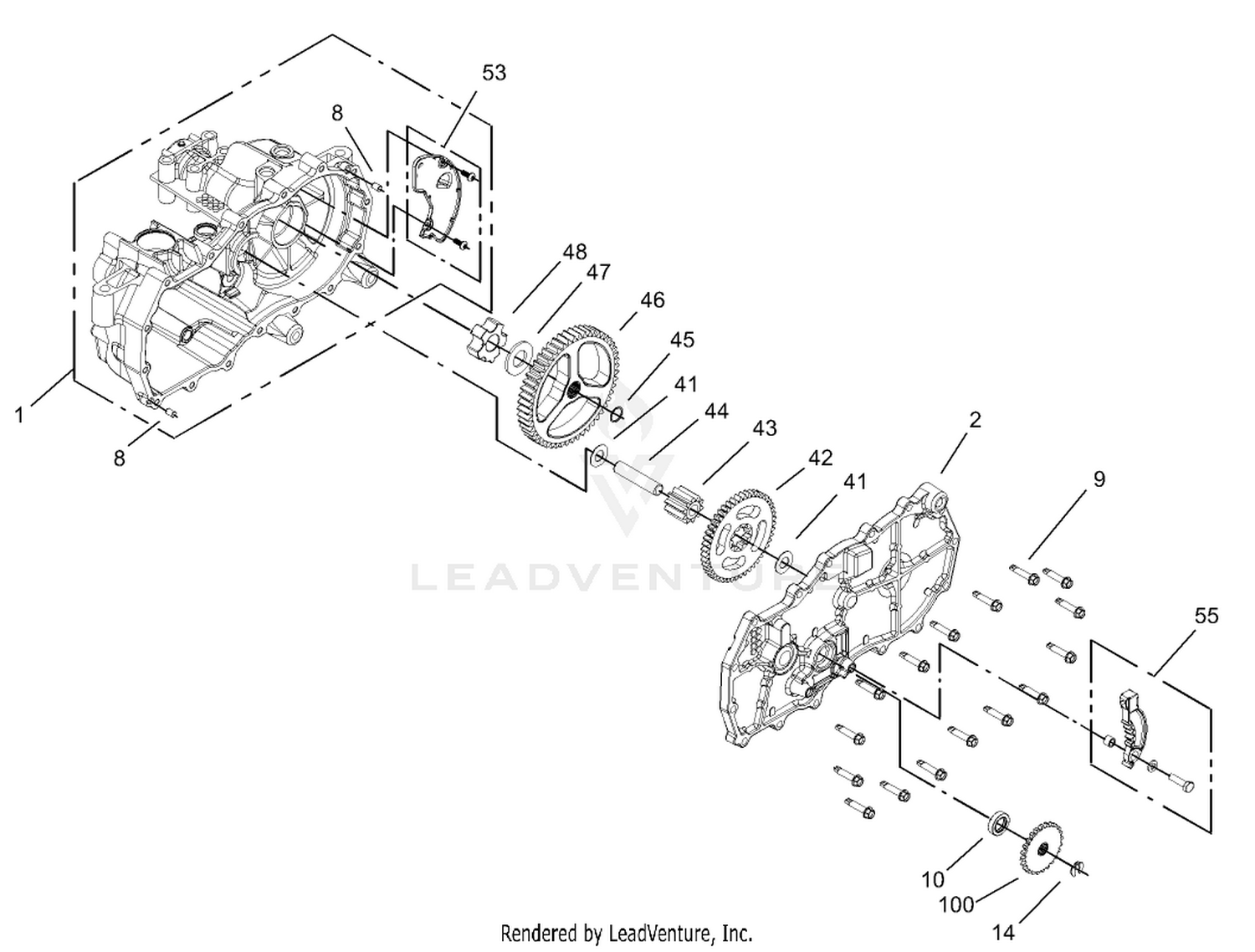 Housing Assembly LH Hydrostat No. 105-3492