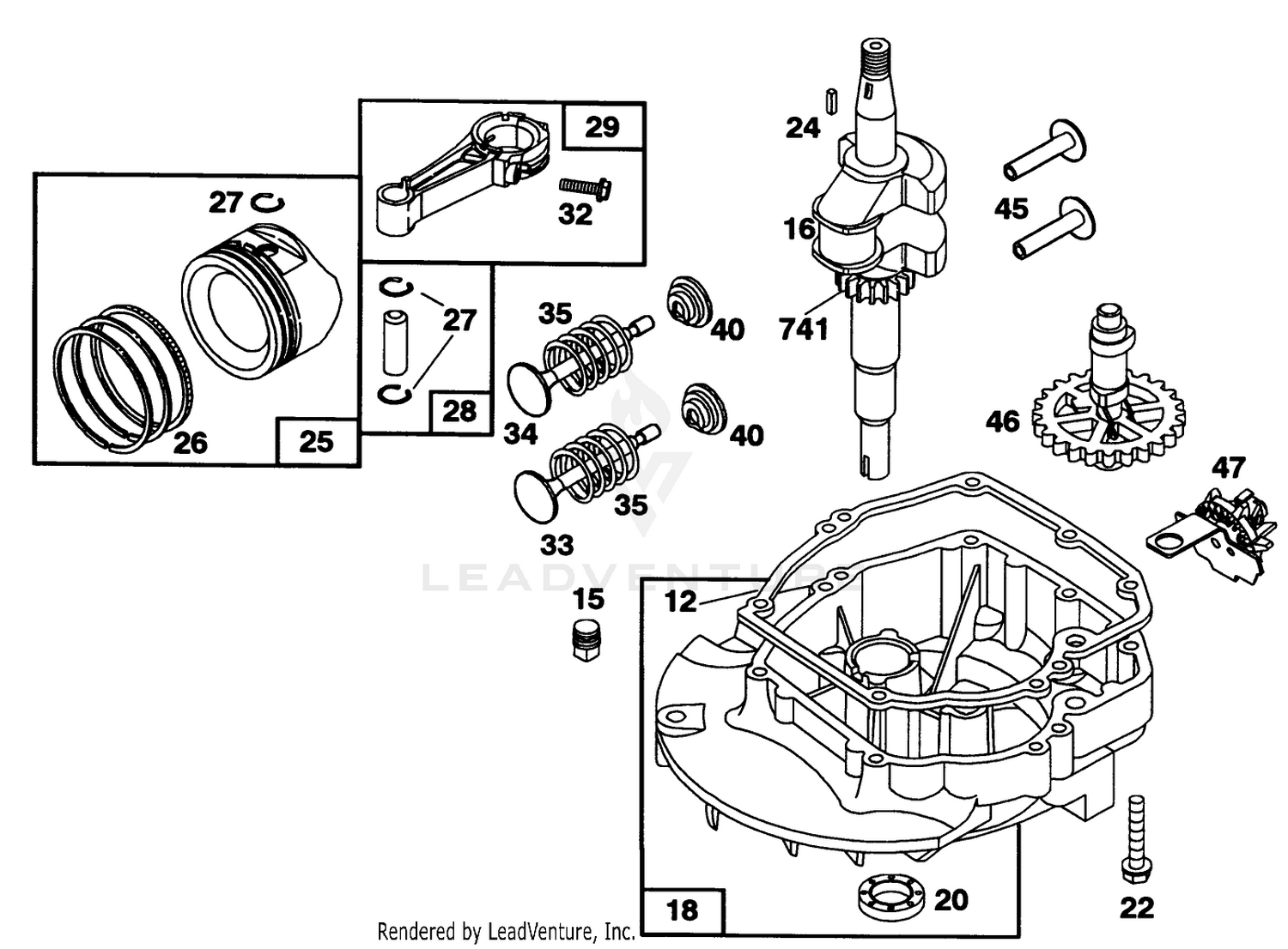 Engine Briggs  Stratton Model 122702-3171-01 2