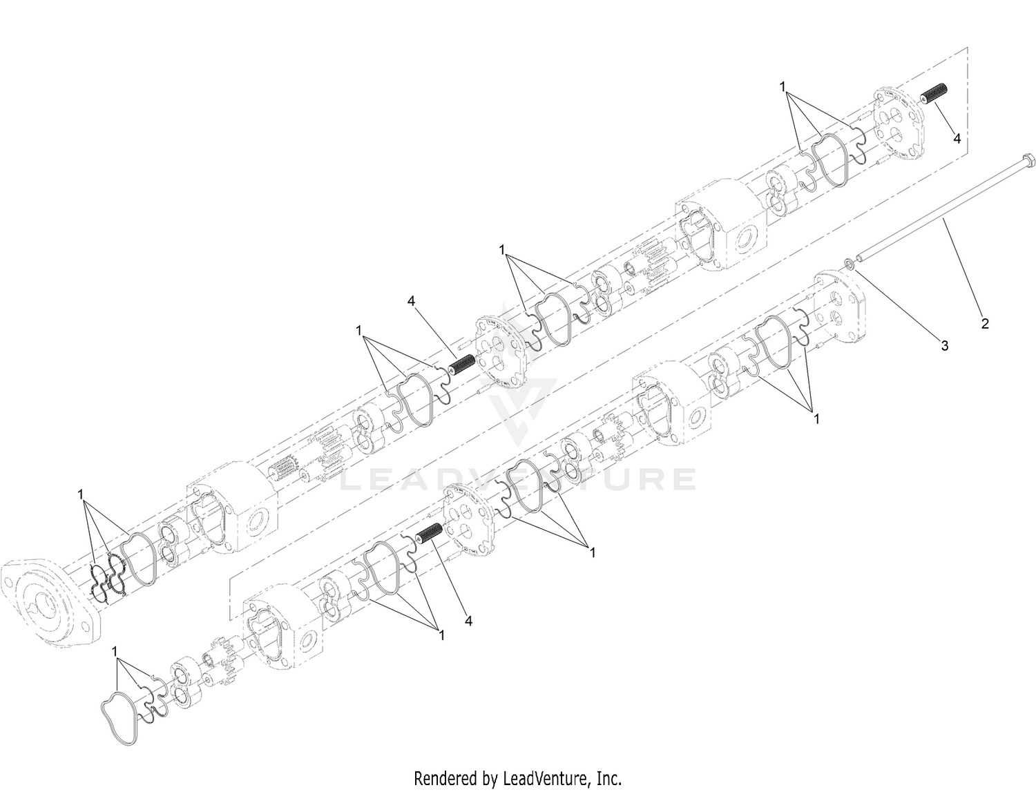 4-Section Gear Pump Assembly No. 120-8904